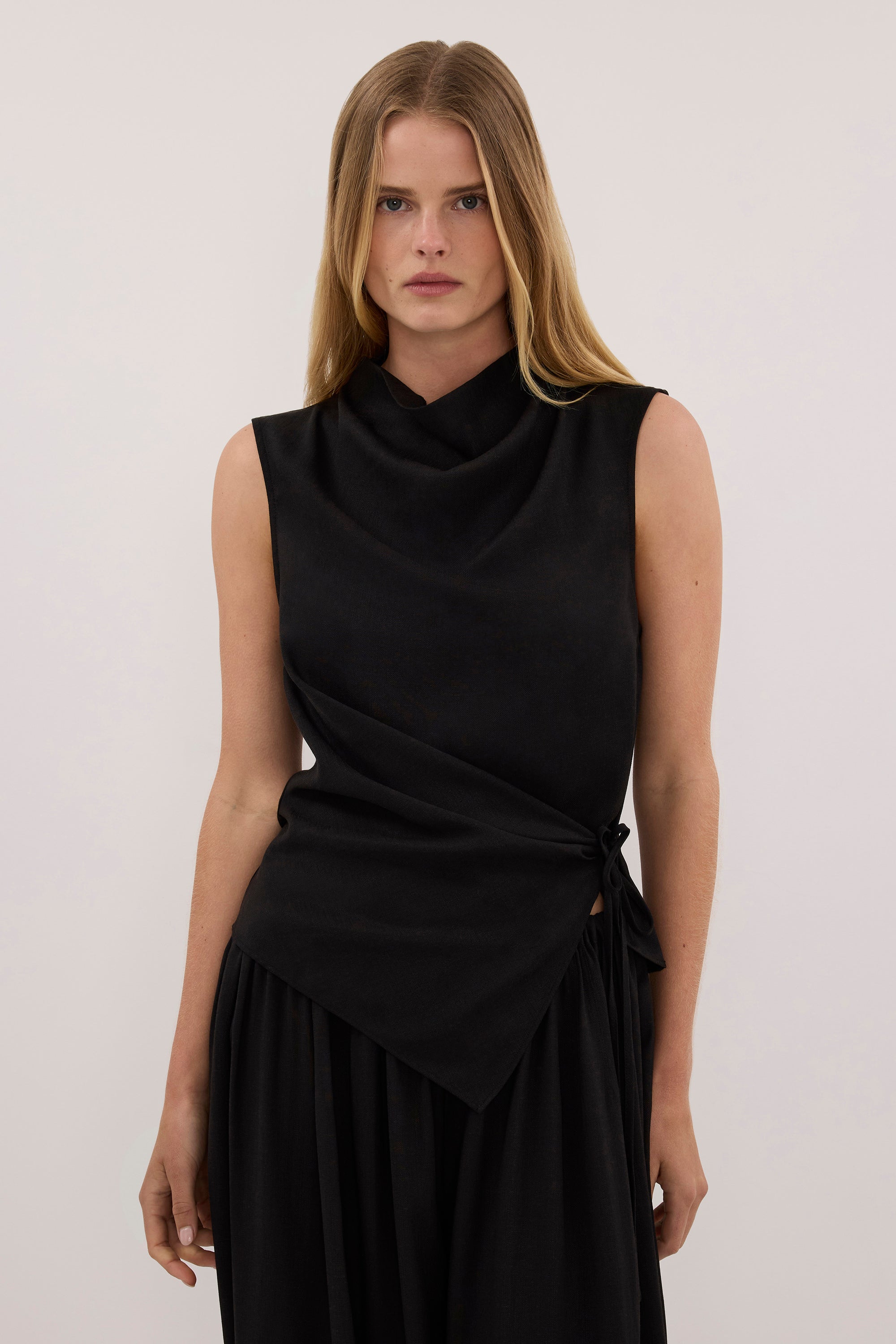 CALIA BLACK TIE TOP