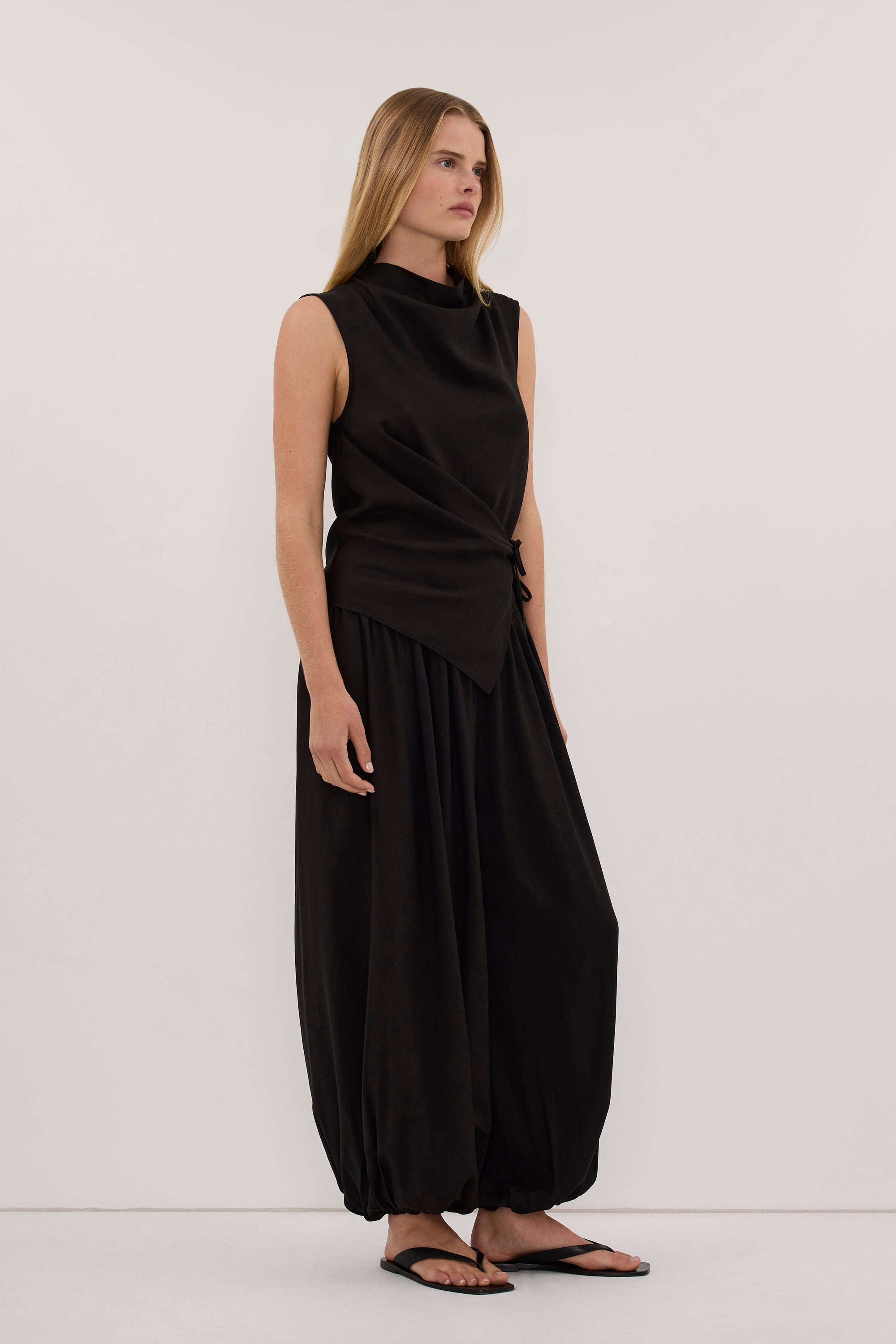 CALIA BLACK TIE TOP
