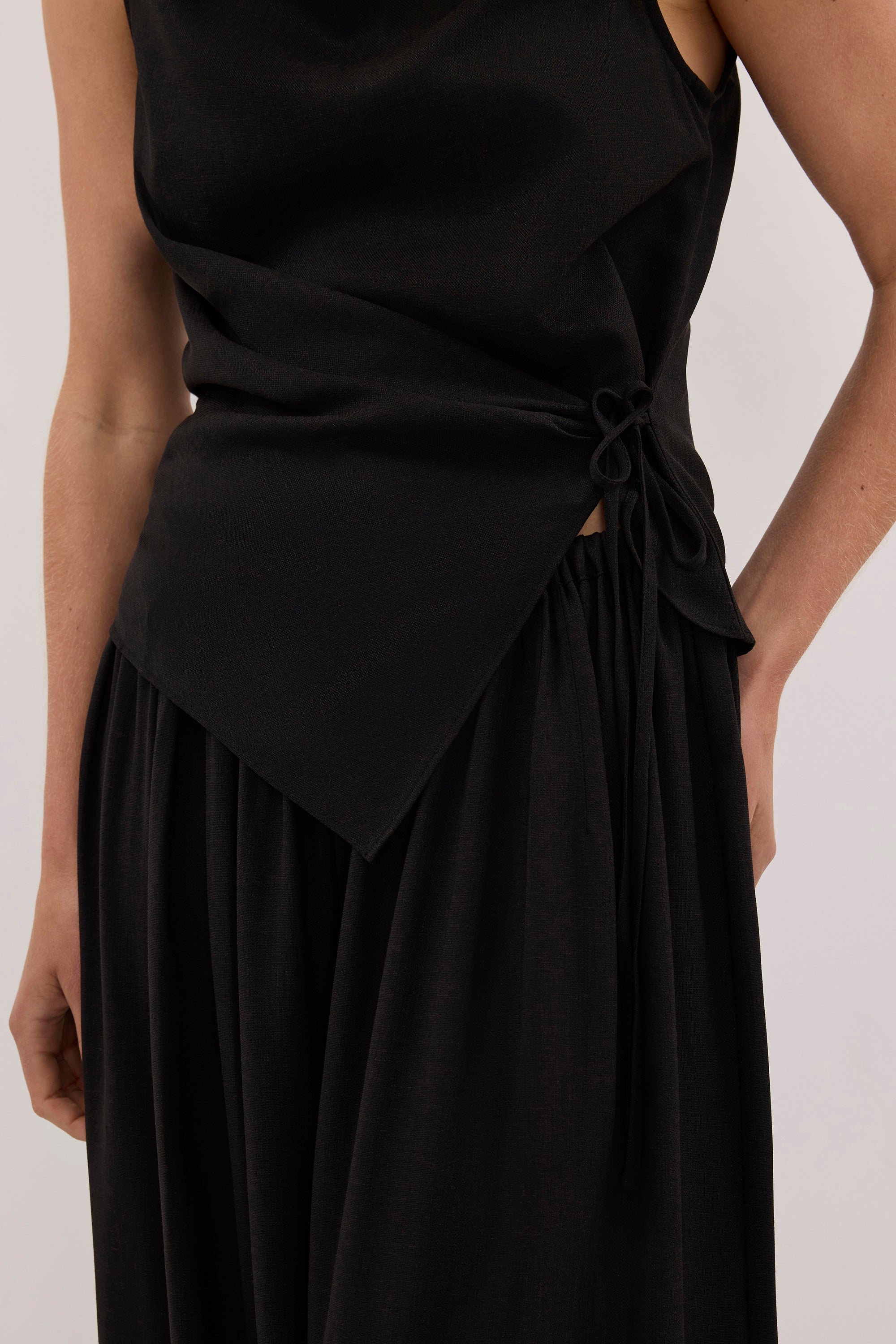 CALIA BLACK TIE TOP