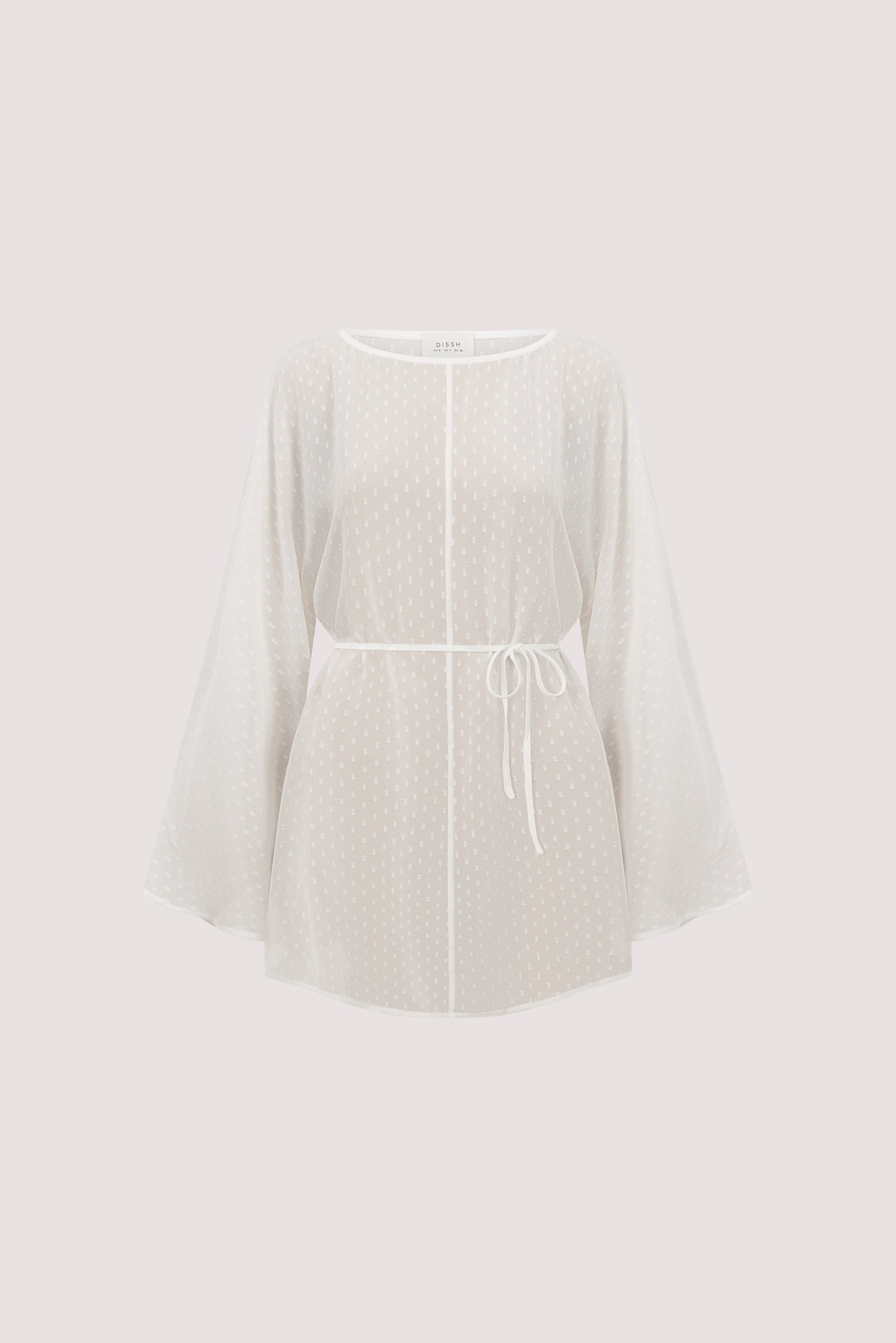 SALINA IVORY DOT DRAPED TOP