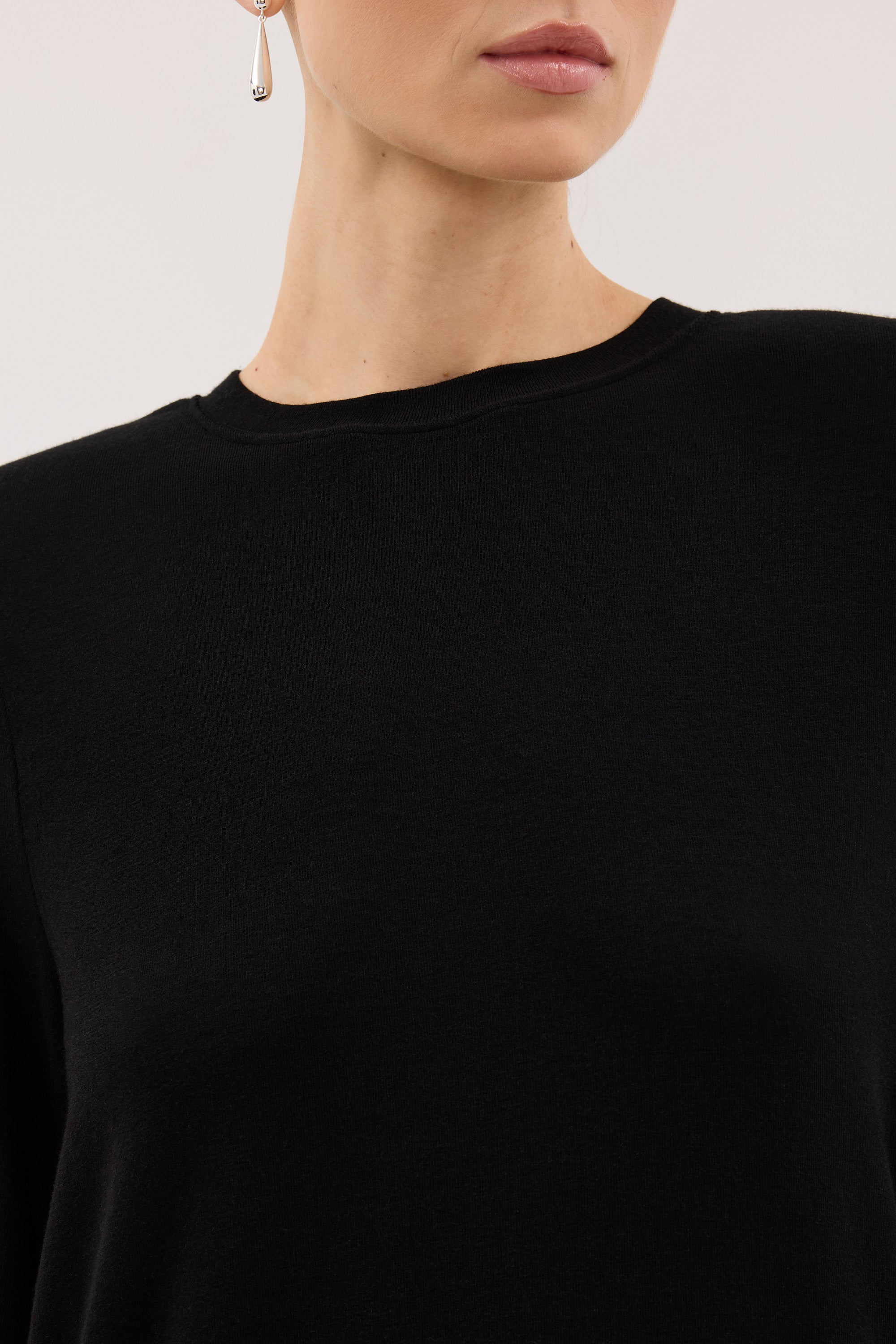 RENI BLACK SHOULDER PAD TOP