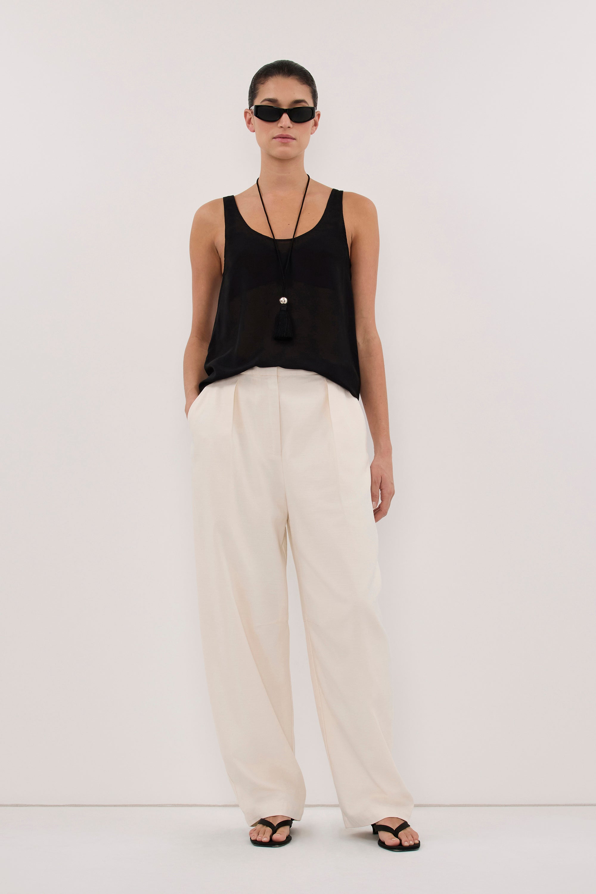 JOSIE BLACK SHEER TANK