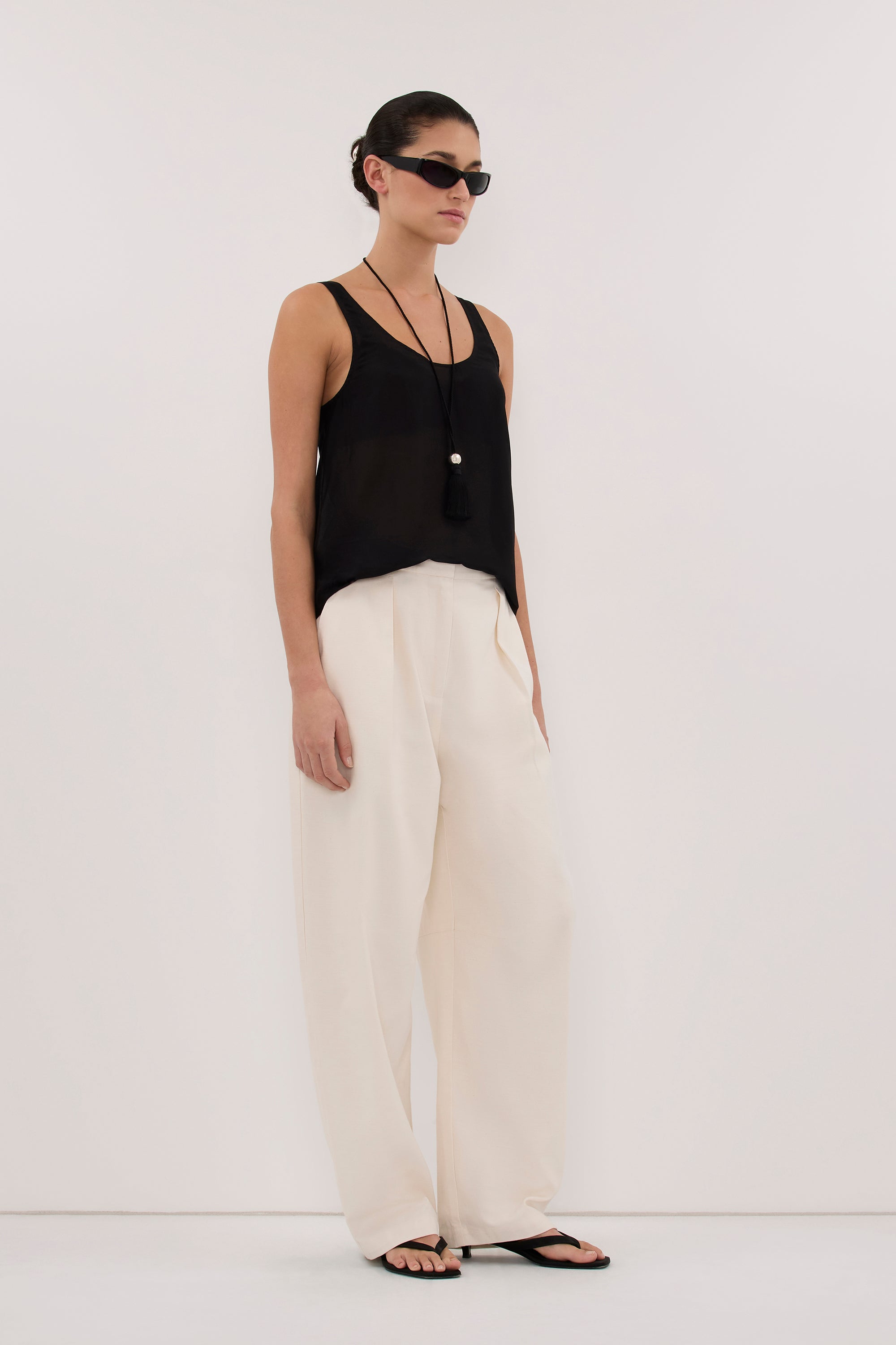 JOSIE BLACK SHEER TANK