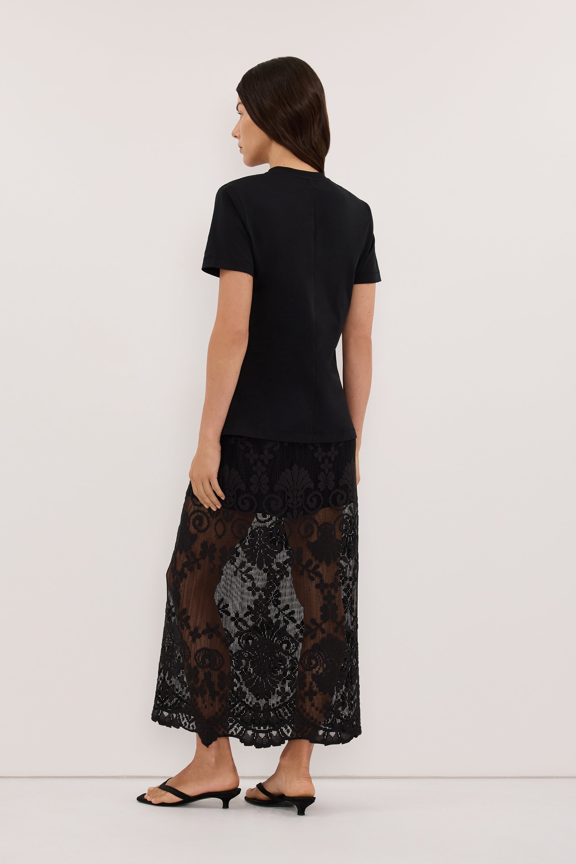 DARCY BLACK SHOULDER PAD TEE