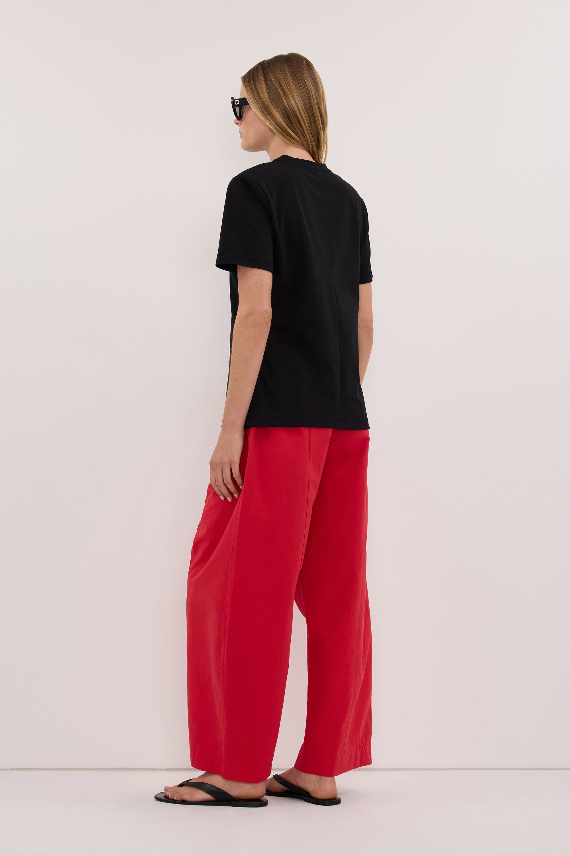 DARCY BLACK SHOULDER PAD TEE