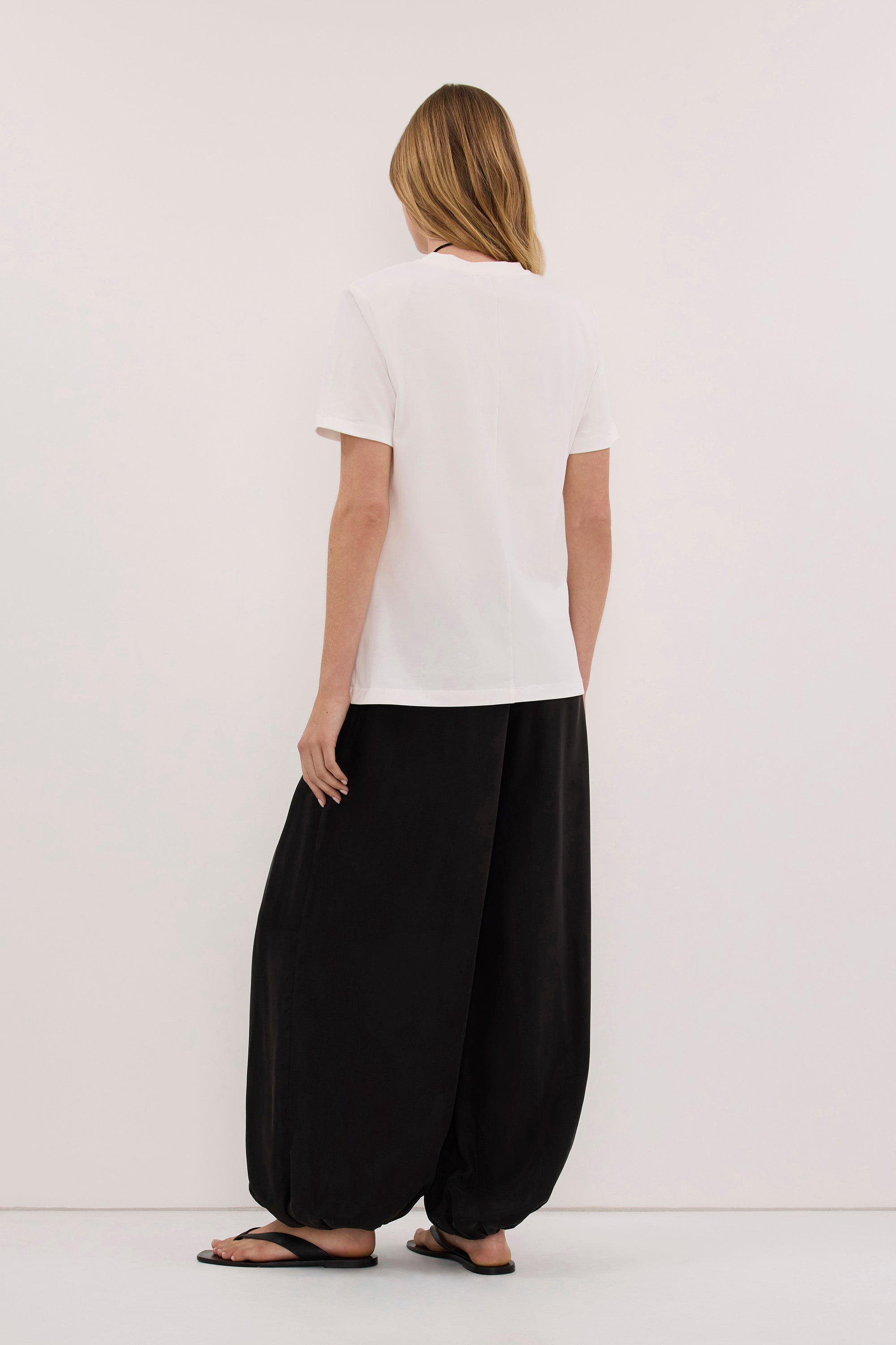 DARCY WHITE SHOULDER PAD TEE