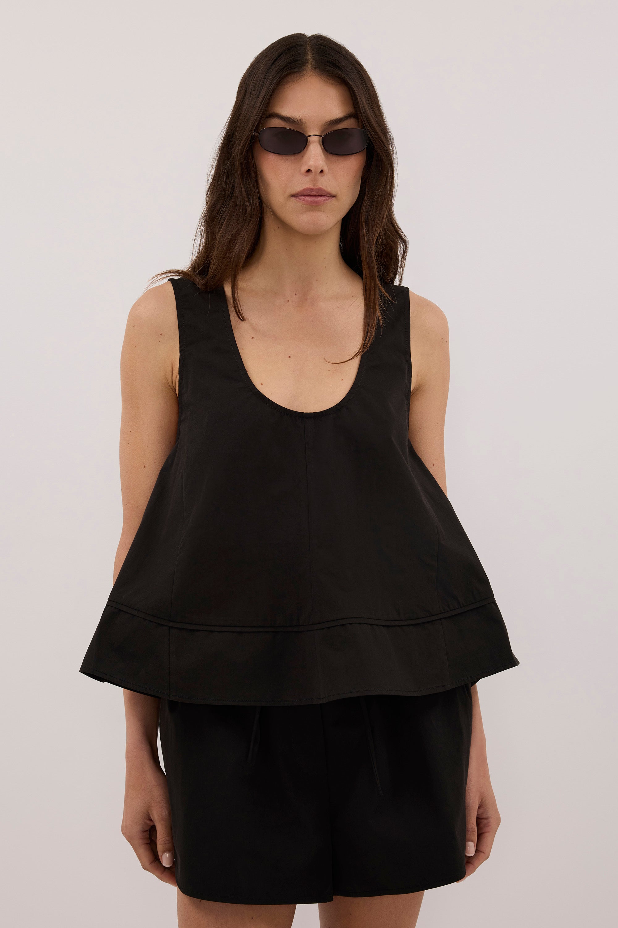 NELLIE BLACK COTTON TOP
