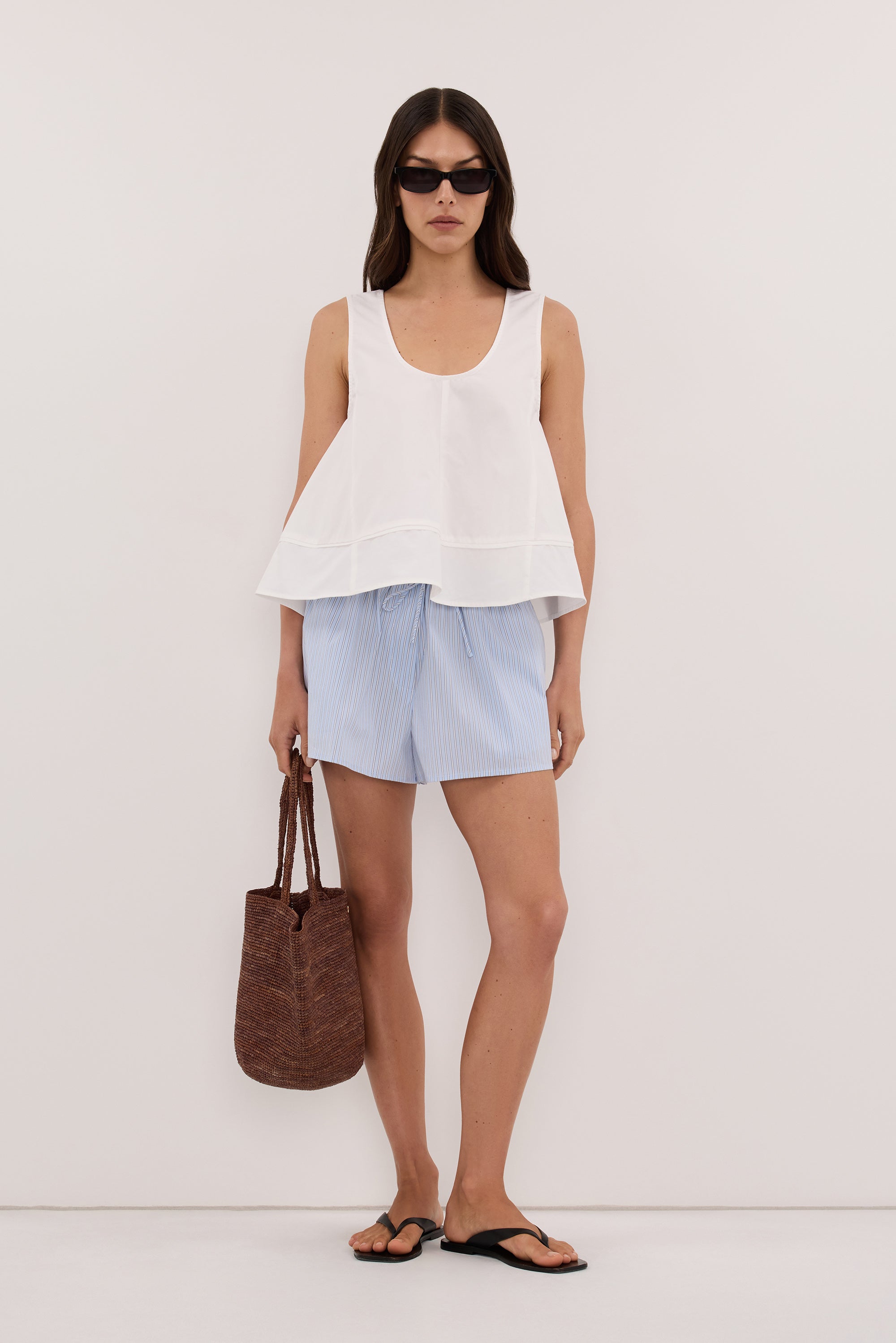 NELLIE WHITE COTTON TOP