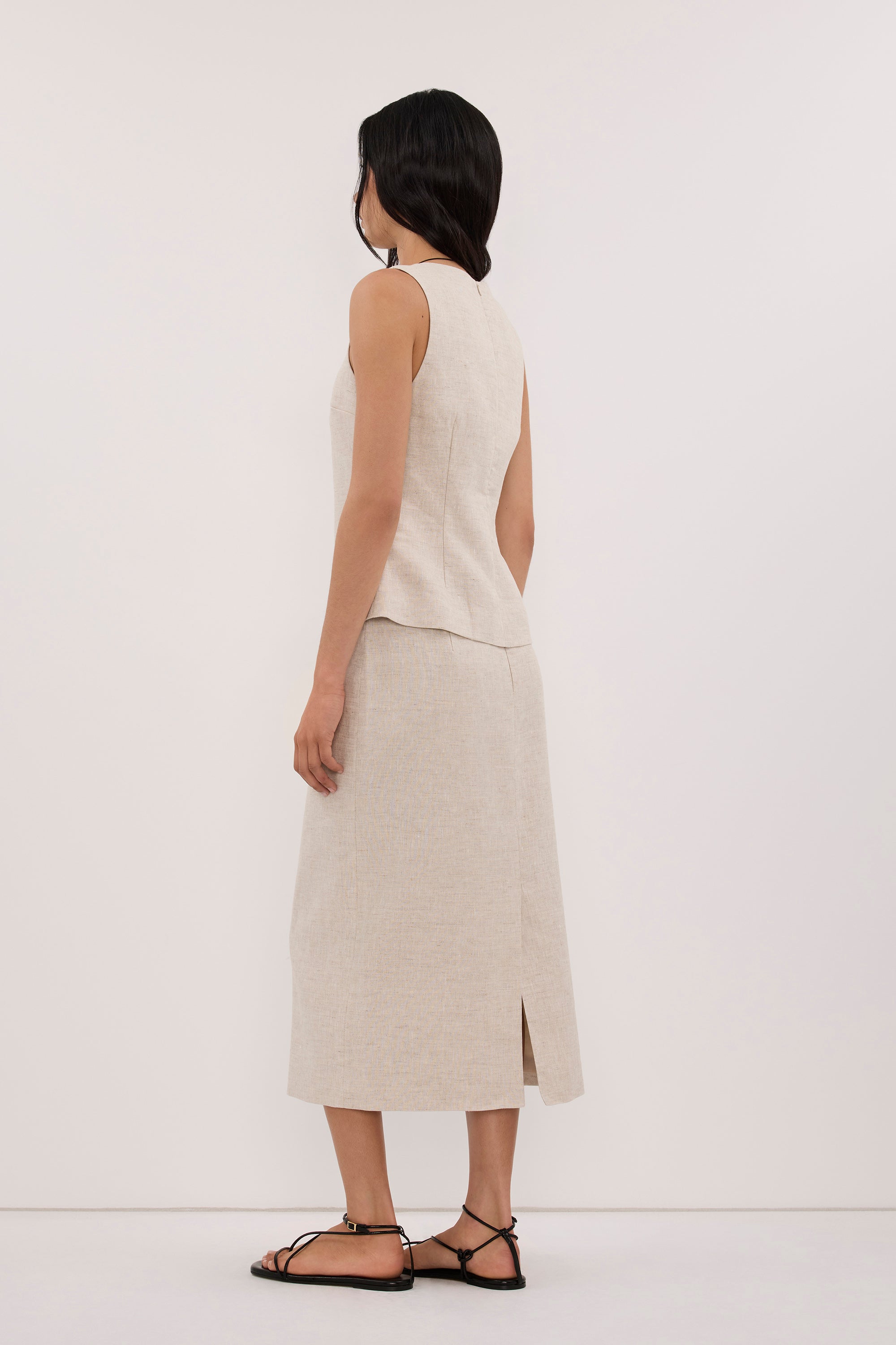 AURELI NATURAL LINEN TOP