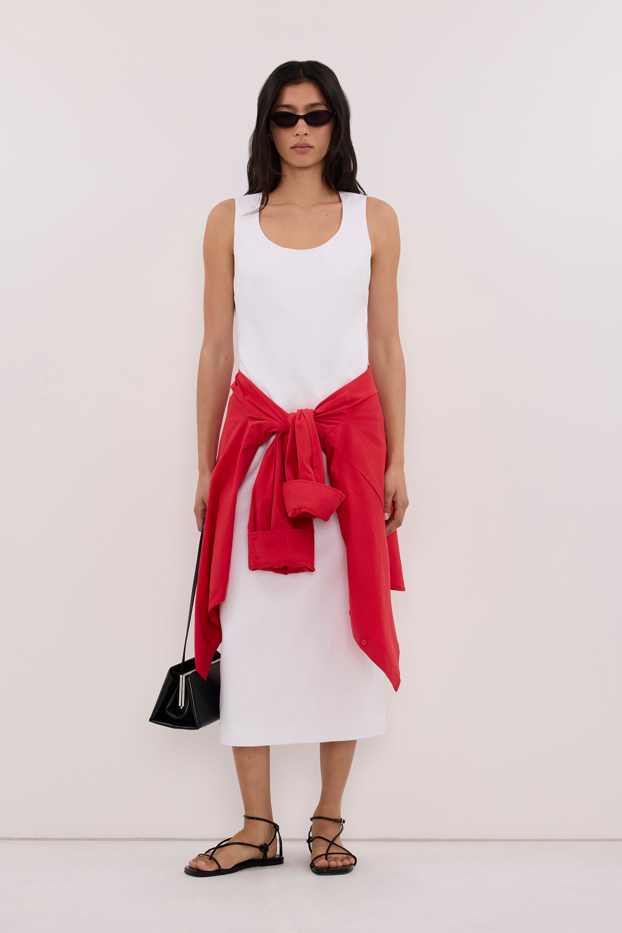 AURELI WHITE LINEN TOP