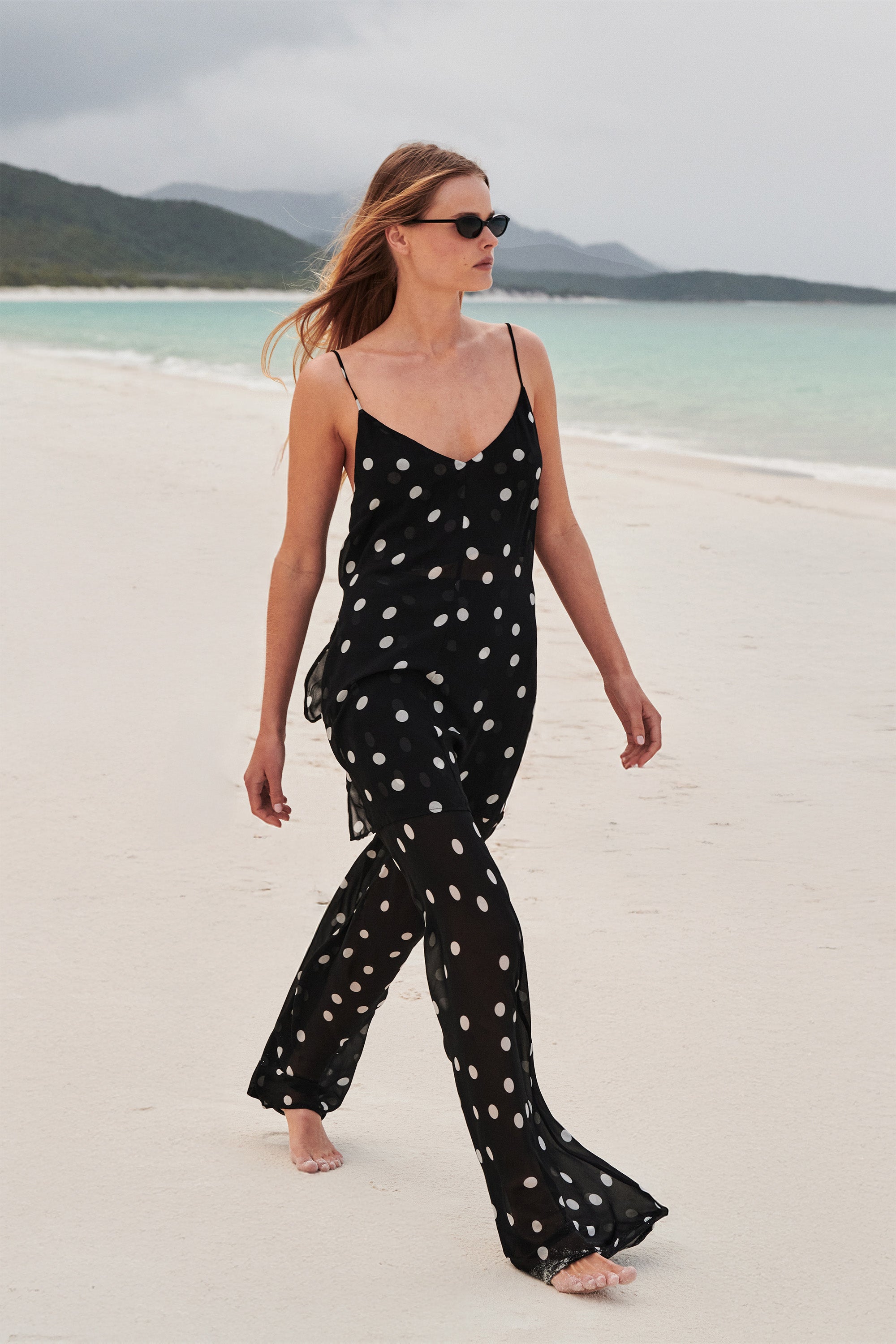 CECILE BLACK SPOT PRINT CAMI