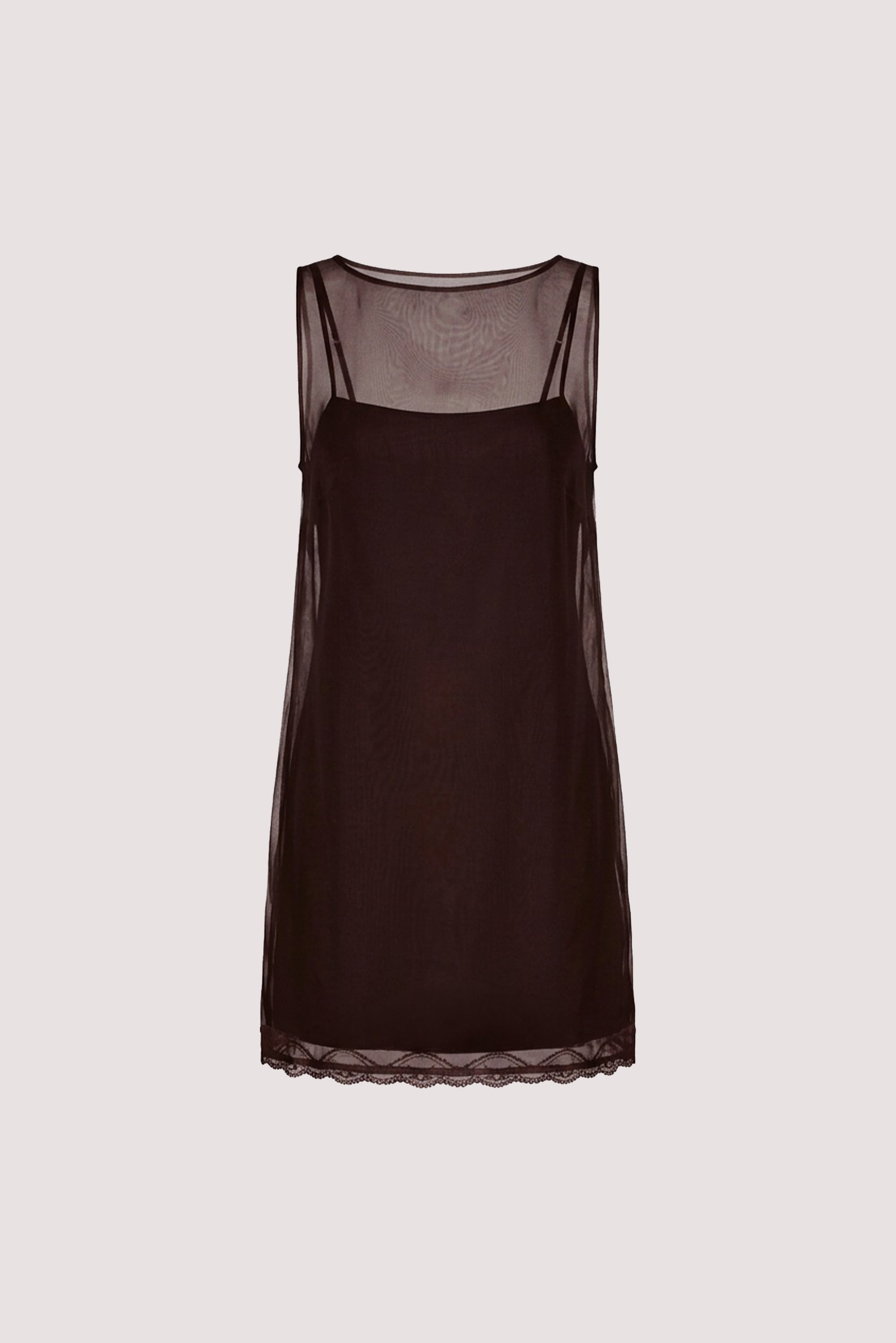RAPHAEL DARK CHOC SILK ORGANZA TOP - PRE ORDER
