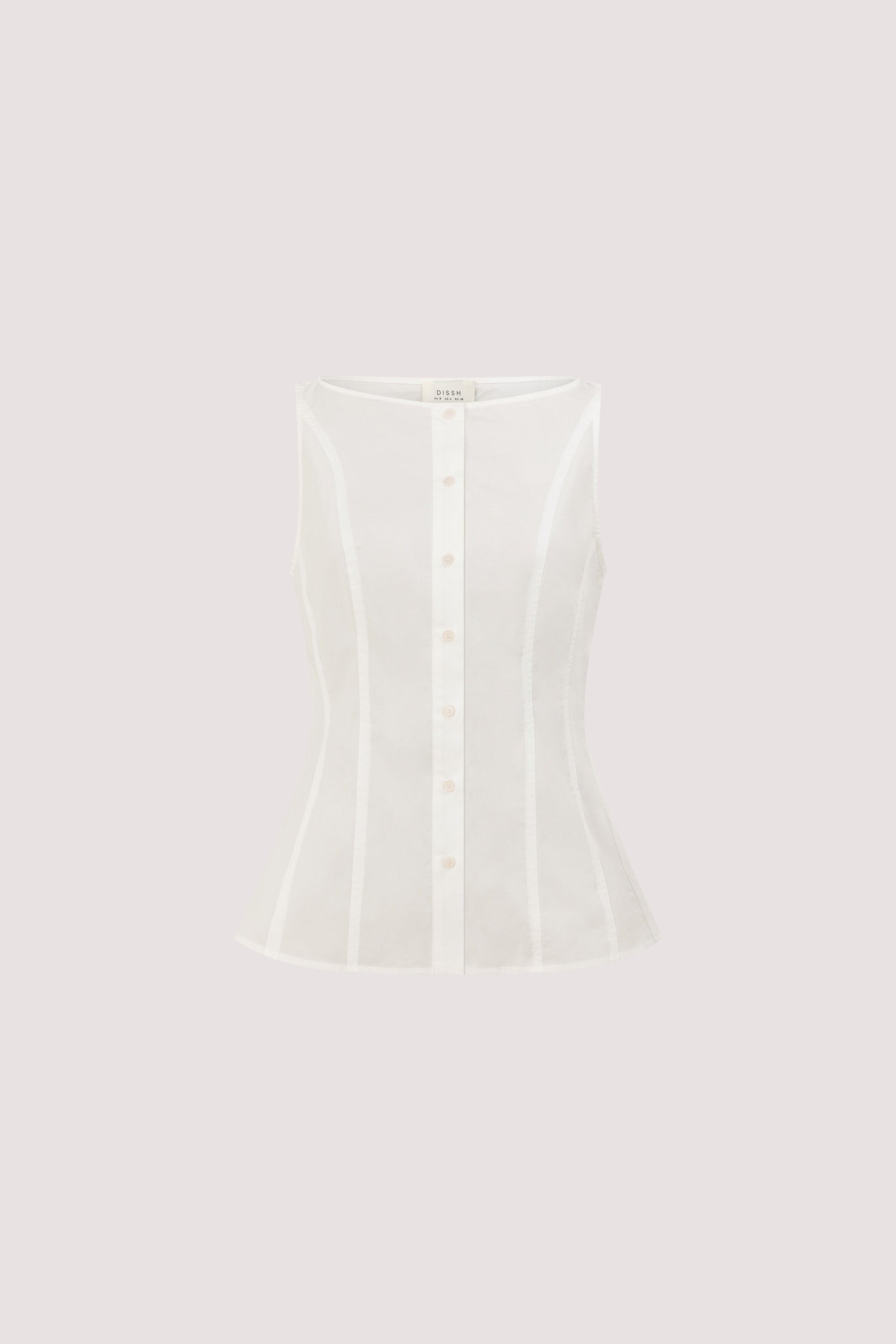 SCOTTIE WHITE SLEEVELESS COTTON TOP
