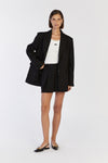 BRUNA BLACK PLEAT MINI SKIRT