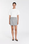 JERI SILVER WOOL MINI SKIRT