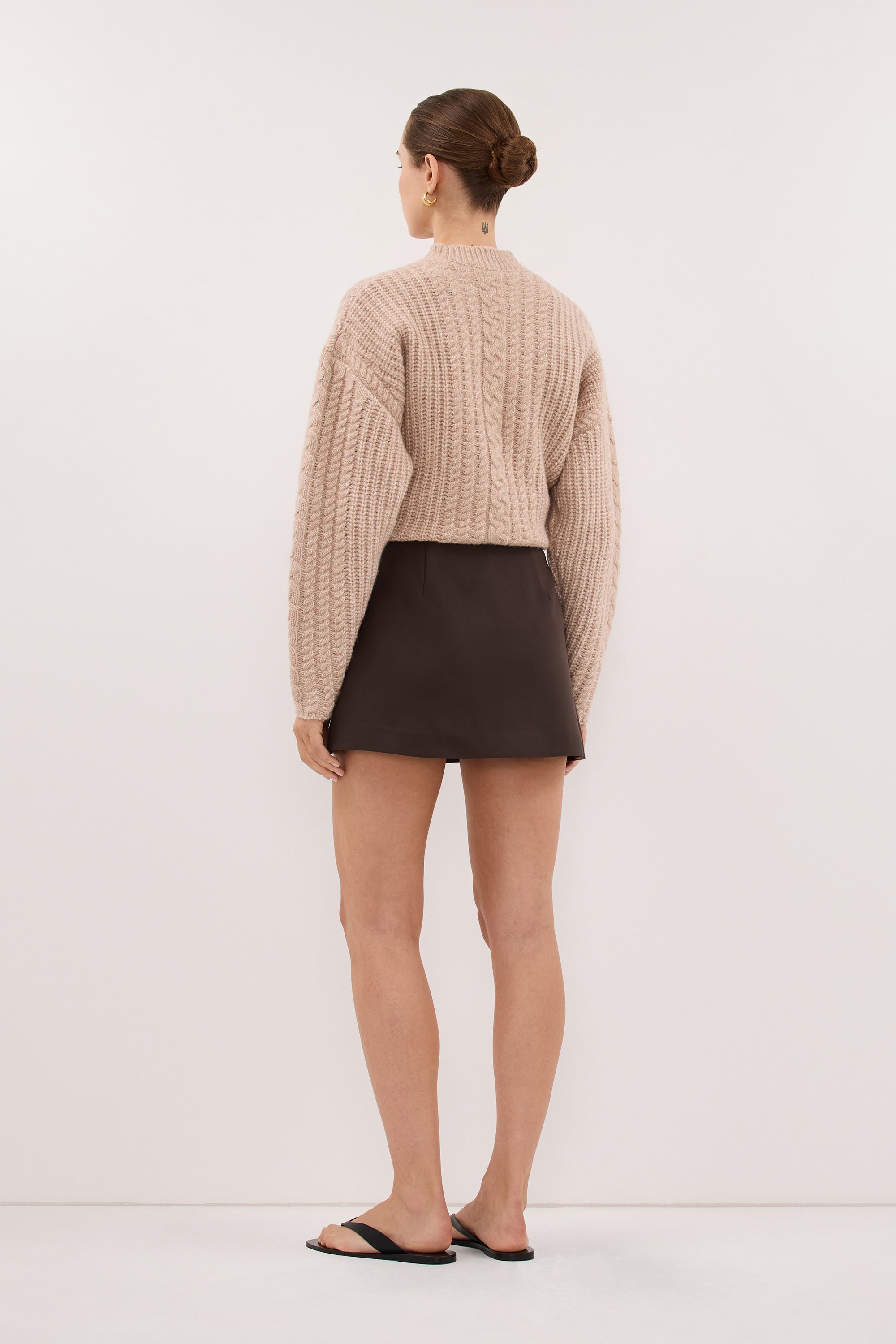 SOHO BITTER CHOC TAILORED SKORT
