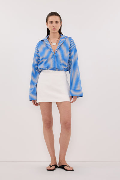Stas wearing SOHO WHITE TAILORED SKORT