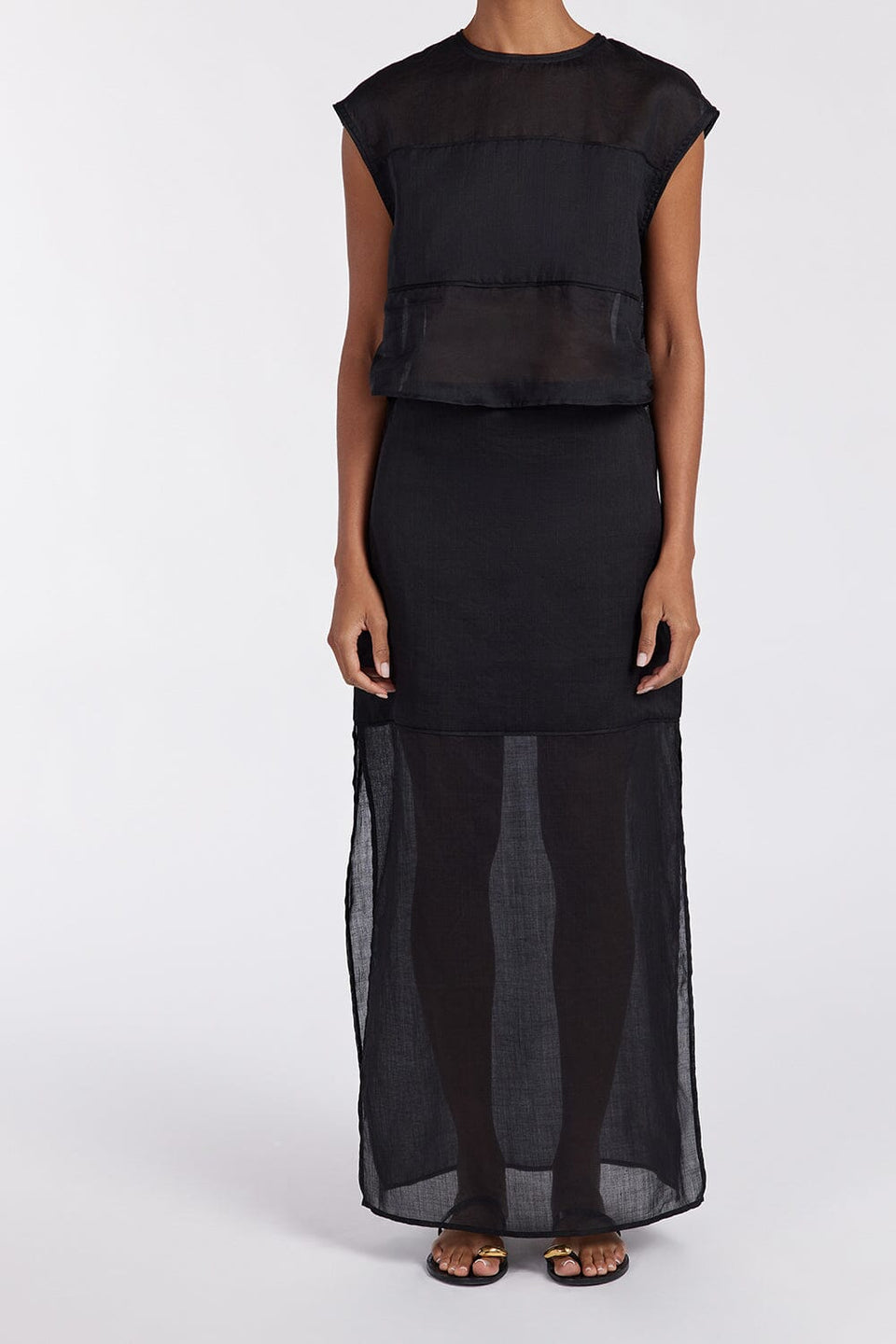 KAI BLACK RAMIE MIDI SKIRT Clothing DISSH Boutiques 
