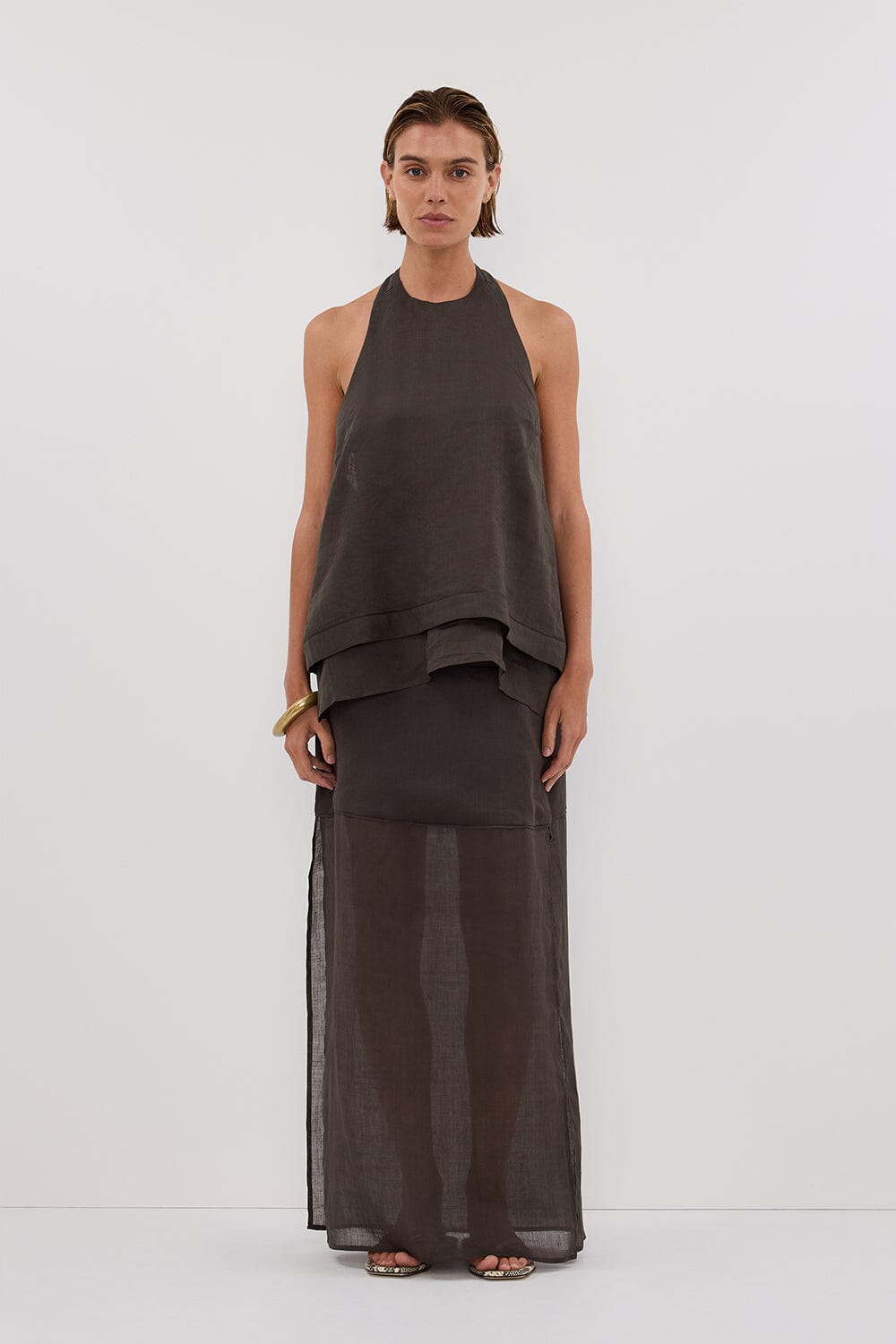 KAI PETROL RAMIE MIDI SKIRT Clothing DISSH Boutiques 6 PETROL 
