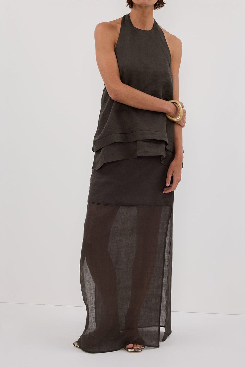 KAI PETROL RAMIE MIDI SKIRT Clothing DISSH Boutiques 