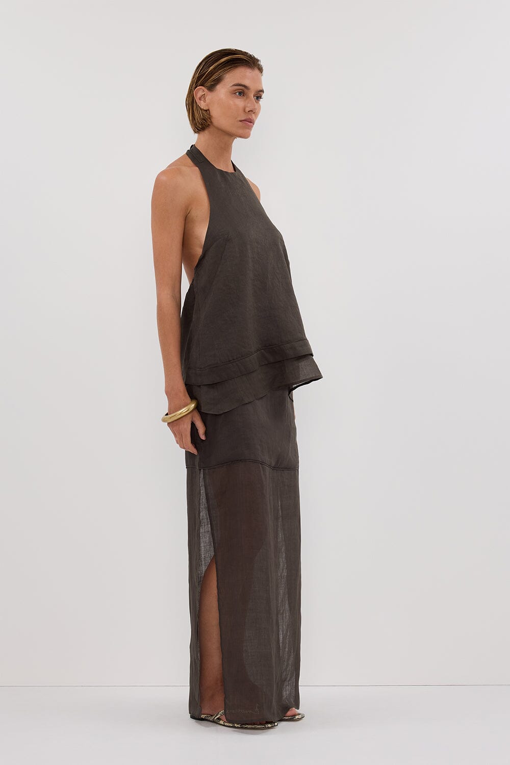 KAI PETROL RAMIE MIDI SKIRT Clothing DISSH Boutiques 