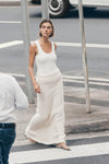 SALMA IVORY KNIT MAXI SKIRT