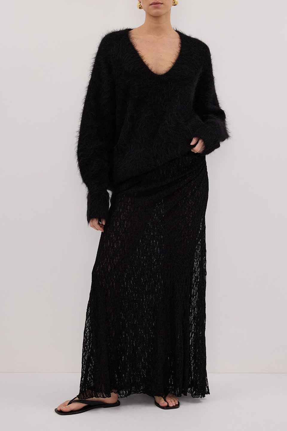 LIZZIE BLACK LAYERED LACE SKIRT Clothing DISSH Boutiques 