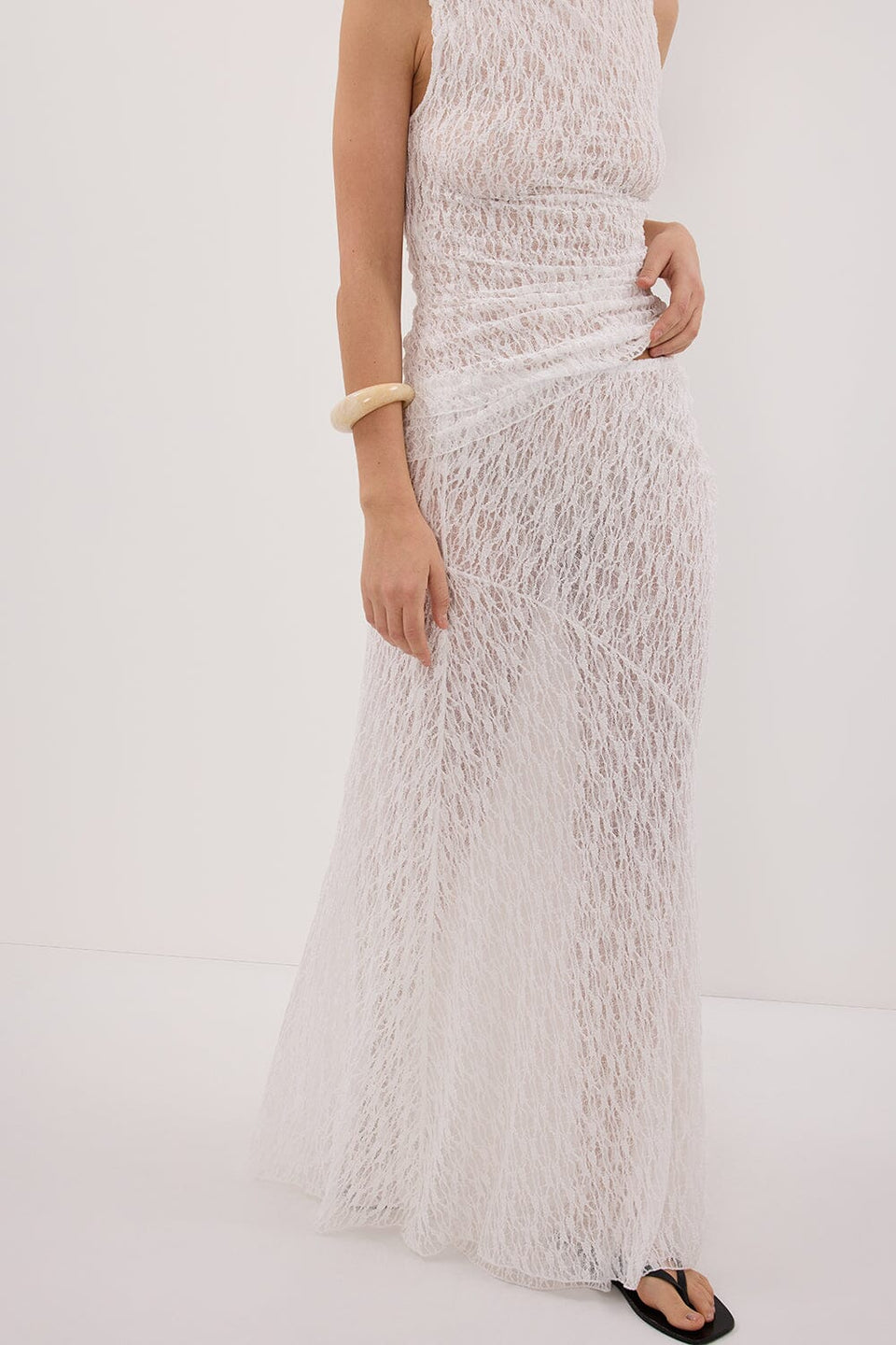 LIZZIE WHITE LAYERED LACE SKIRT Clothing DISSH Boutiques 