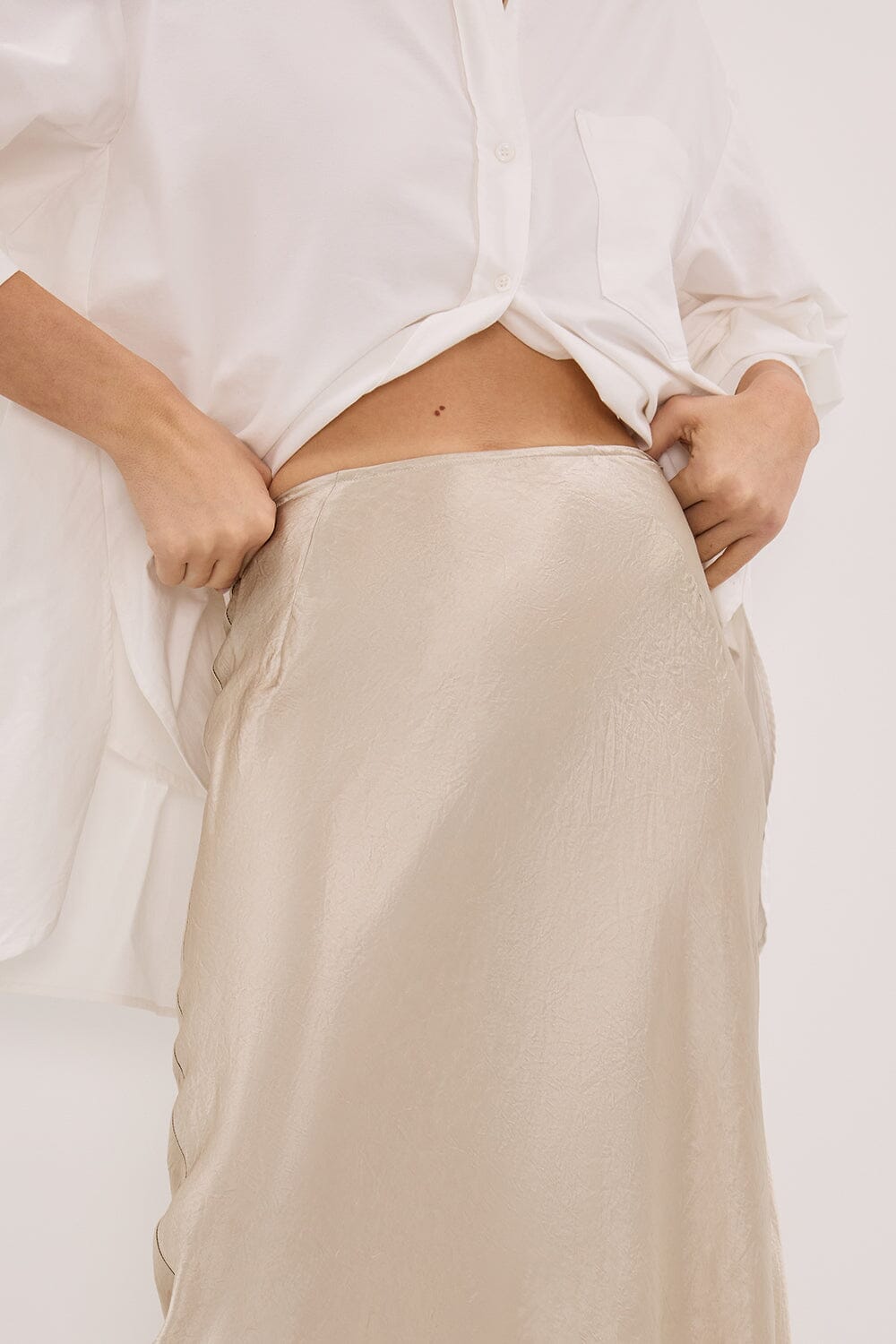 BREANNA PUMICE JACQUARD MIDI SKIRT Clothing DISSH Boutiques 