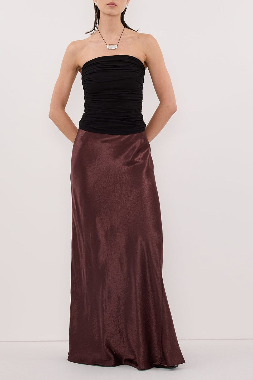BREANNA WALNUT JACQUARD MAXI SKIRT Clothing DISSH Boutiques 