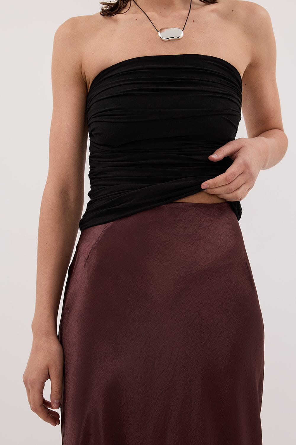 BREANNA WALNUT JACQUARD MAXI SKIRT Clothing DISSH Boutiques 