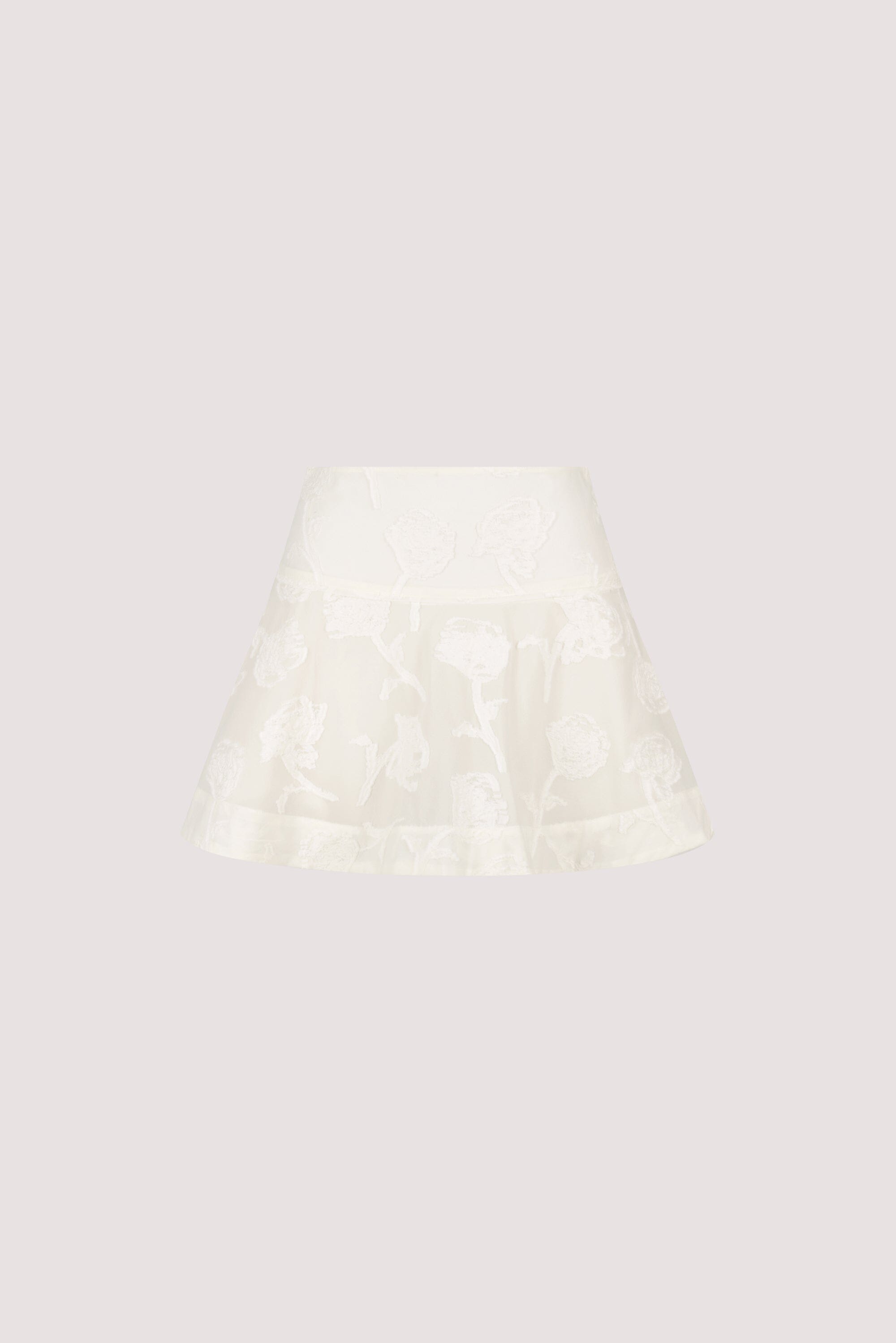AZALEA OFF WHITE JACQUARD MINI SKIRT Clothing DISSH Boutiques 