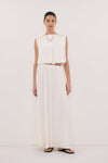 AVA OFF WHITE MODAL BLEND MIDI SKIRT