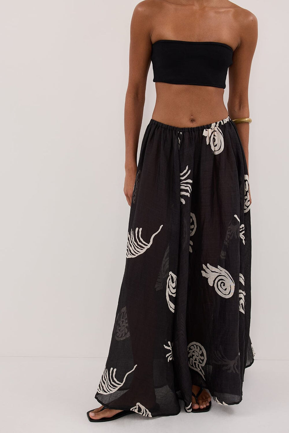 POSITANO BLACK RAMIE MIDI SKIRT - PRE ORDER Clothing DISSH Boutiques 