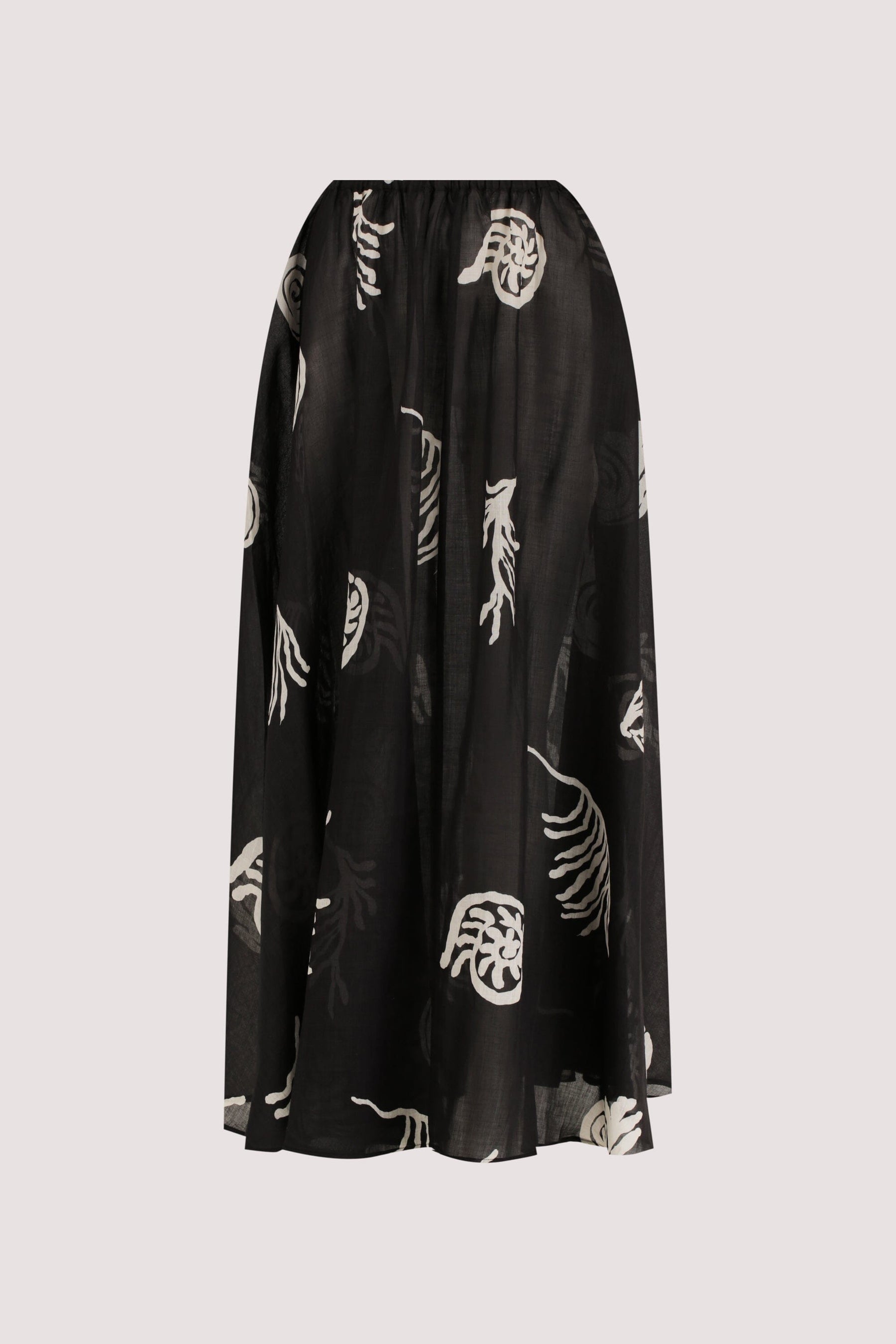 POSITANO BLACK RAMIE MIDI SKIRT Clothing DISSH Boutiques 