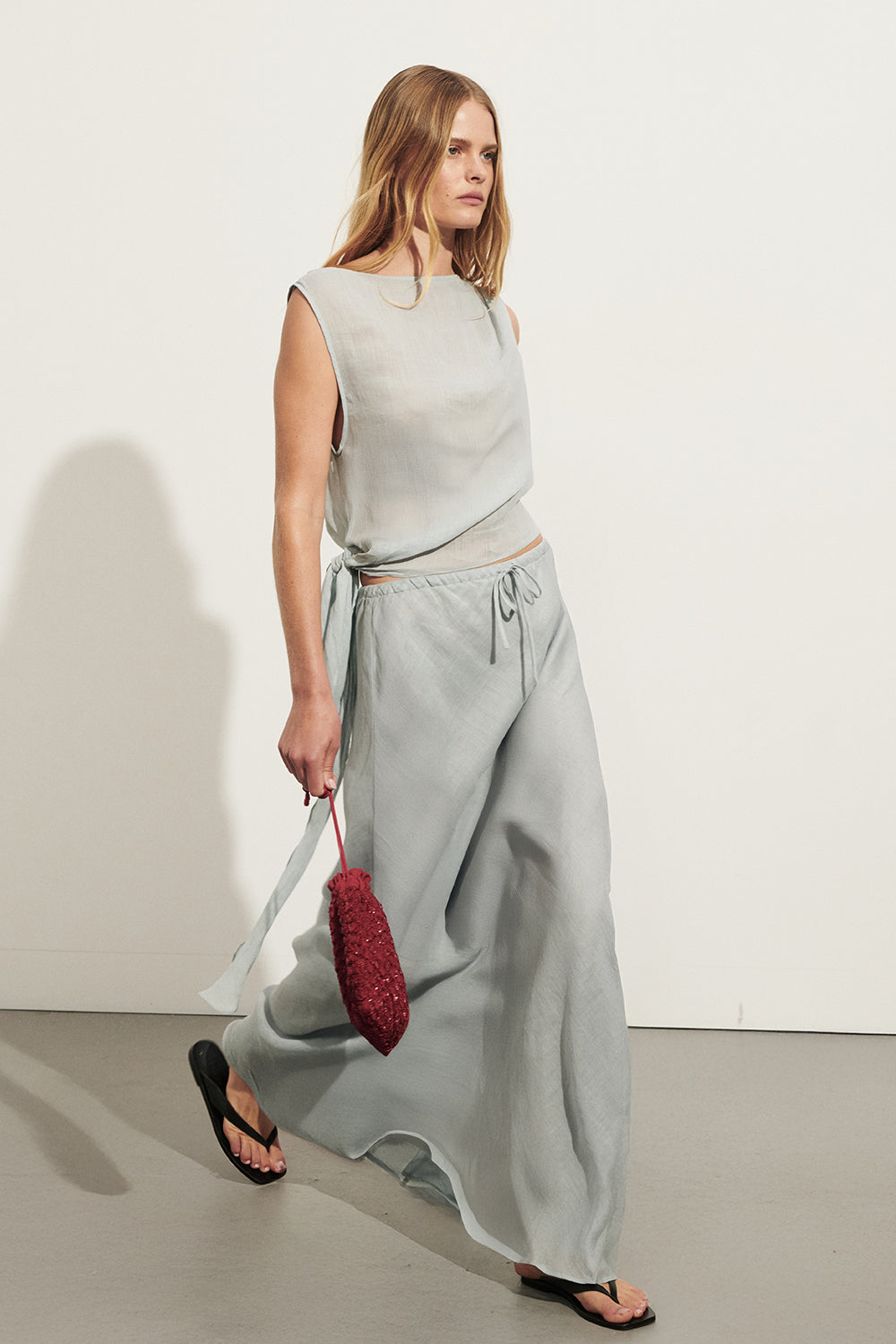 MAISON MINERAL RAMIE BIAS MAXI SKIRT