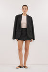 SOFIA DARK GREY TEXTURED SKORT