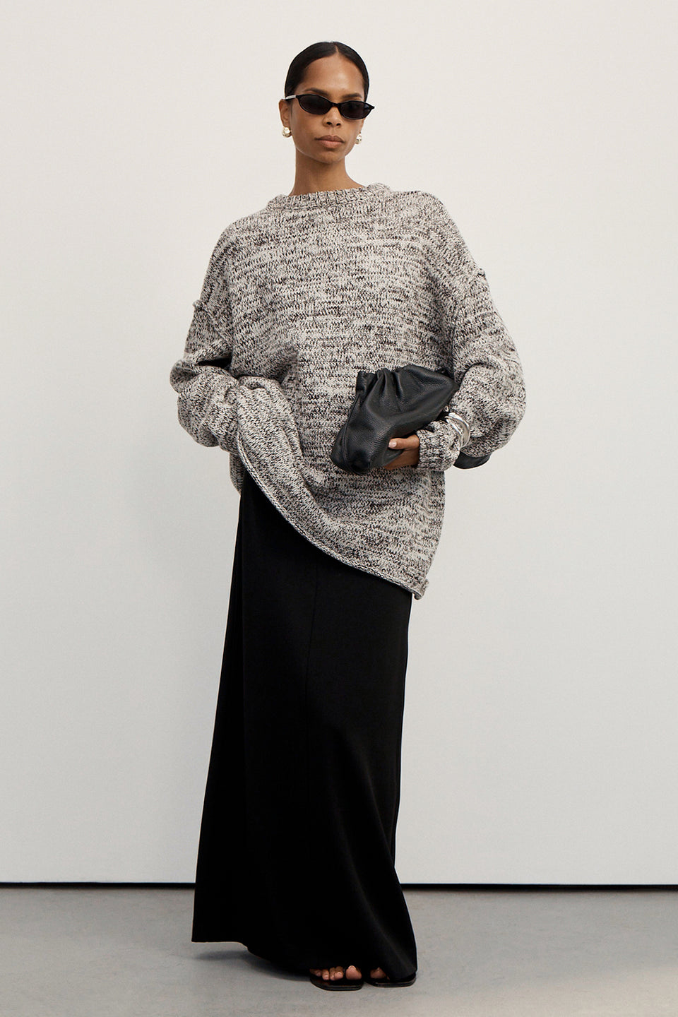 PARKER BLACK TAILORED MAXI SKIRT