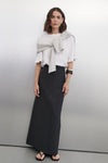 PARKER GREY TAILORED MAXI SKIRT
