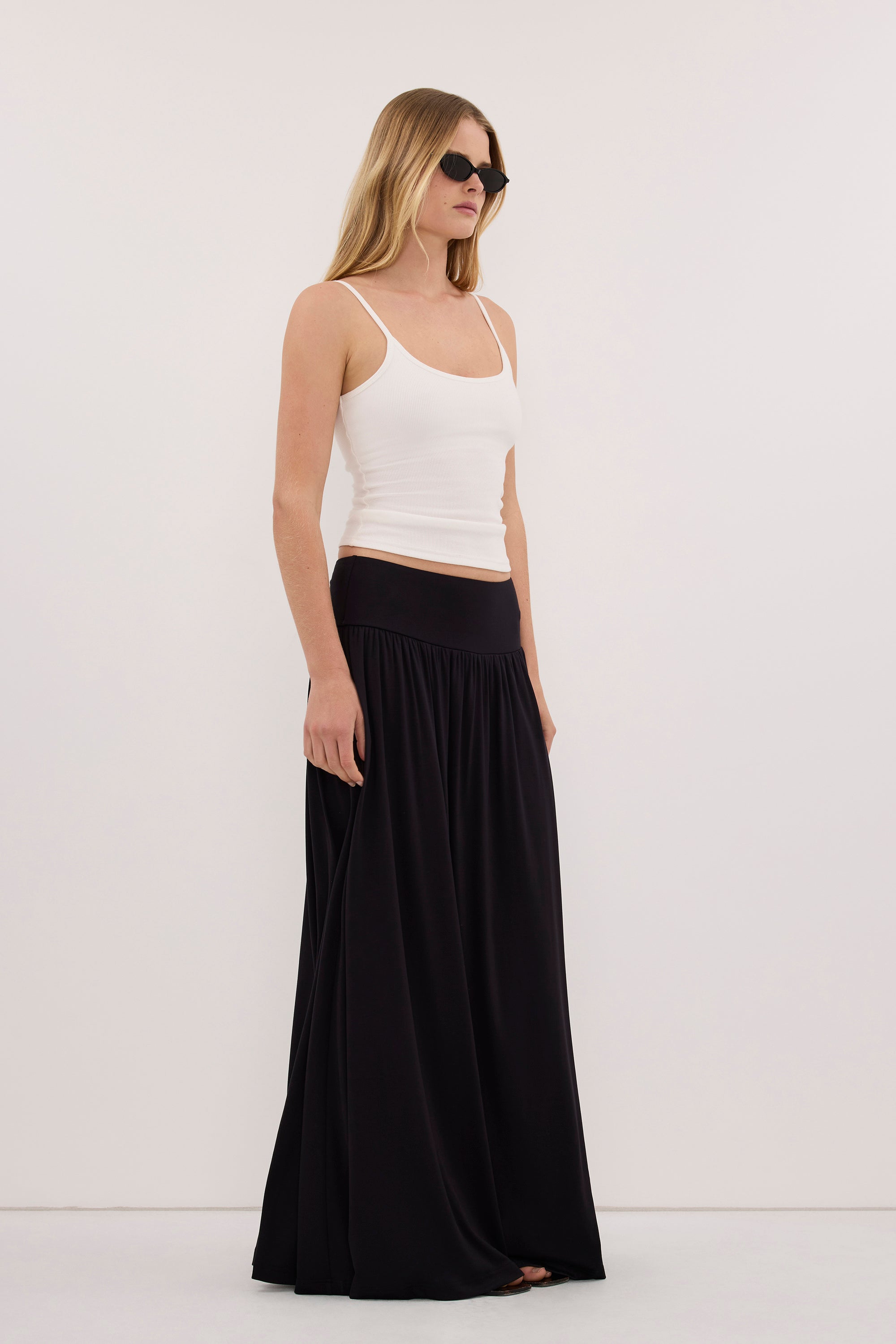 ELSIE BLACK MODAL MAXI SKIRT