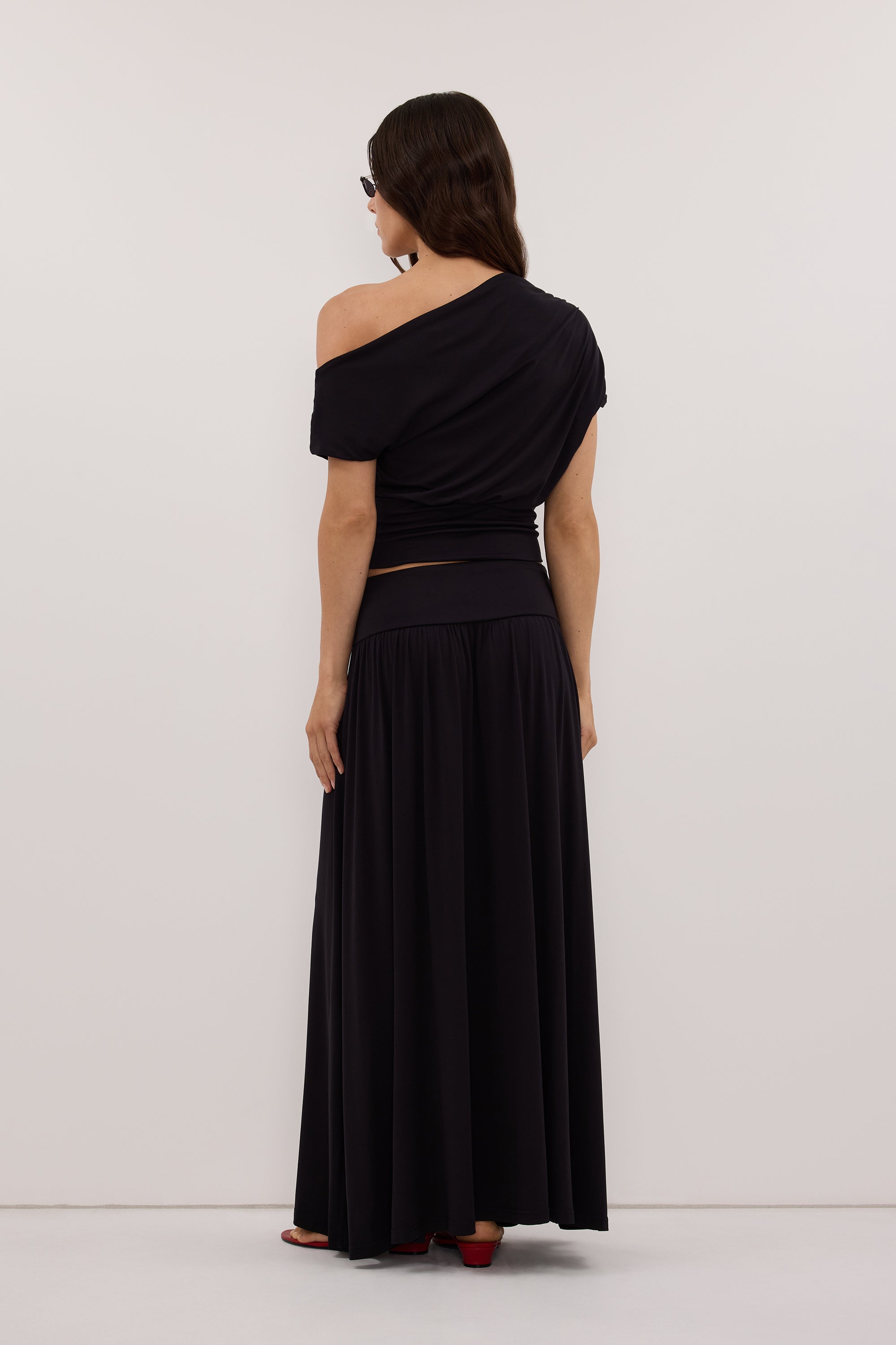 ELSIE BLACK MODAL MAXI SKIRT