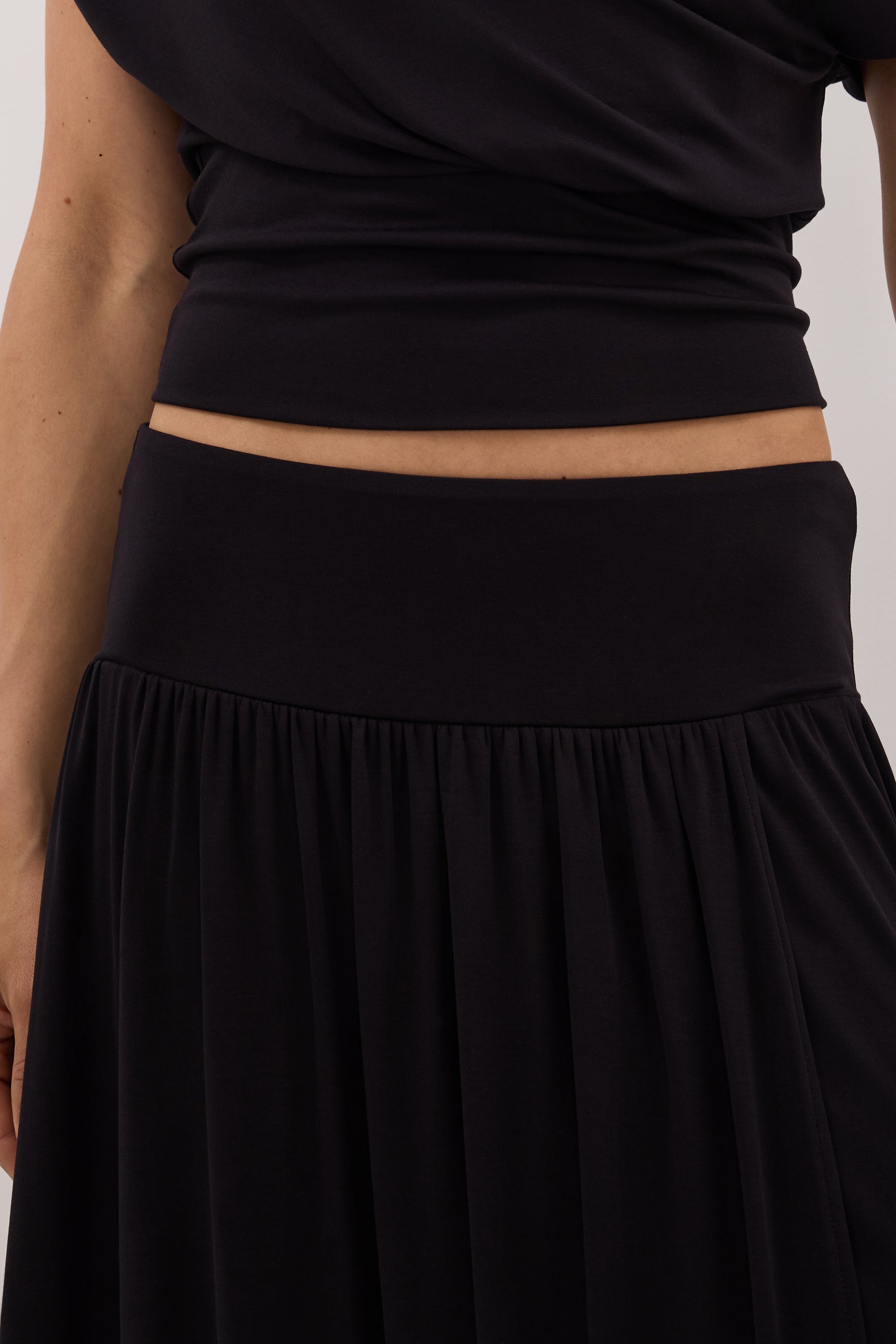 ELSIE BLACK MODAL MAXI SKIRT