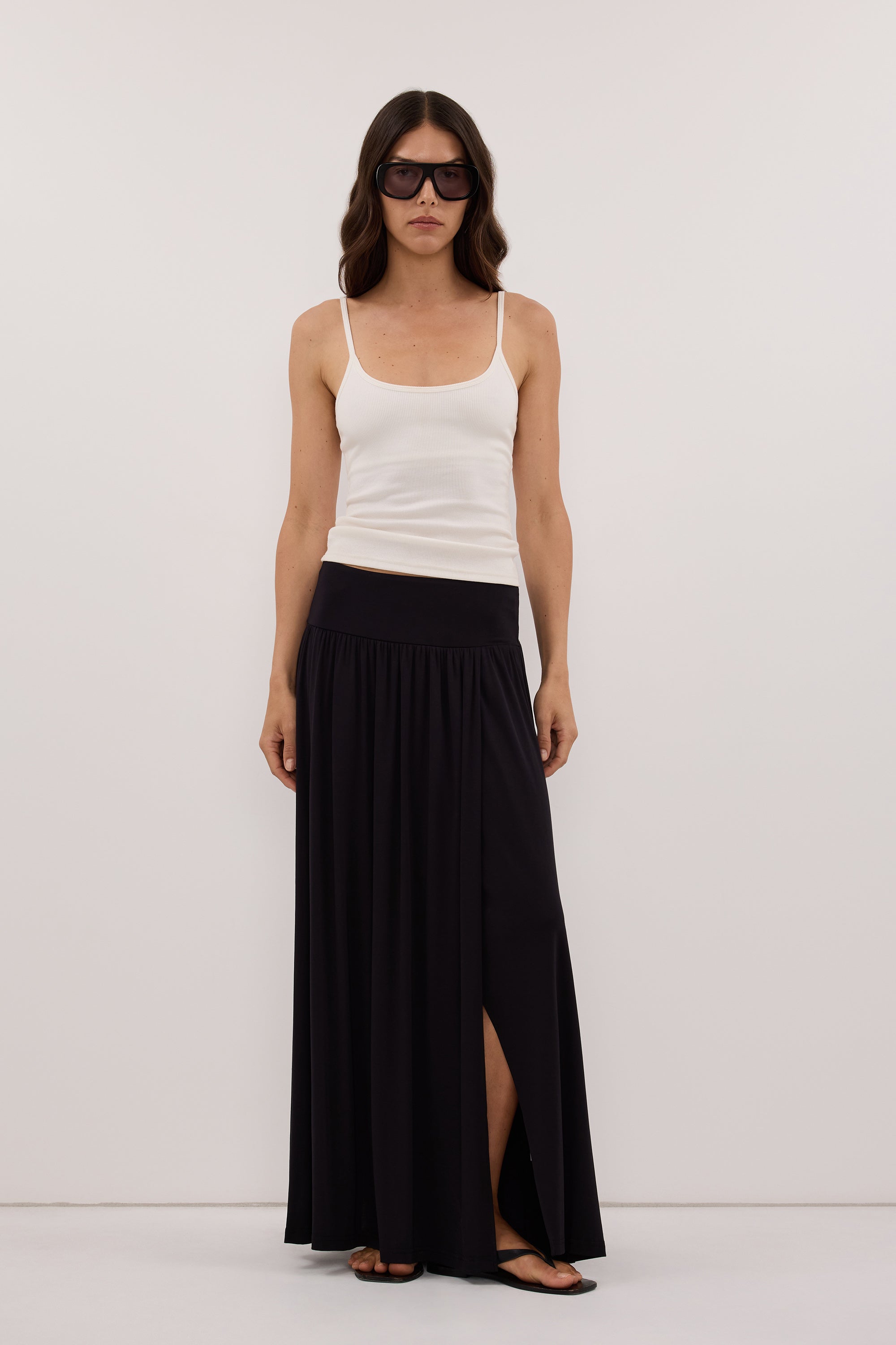 ELSIE BLACK MODAL MAXI SKIRT
