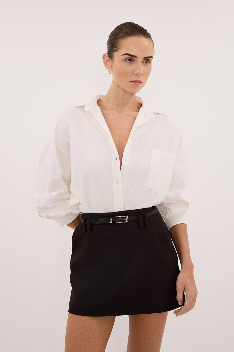 MONIQUE PEAT CHOC TAILORED SKORT Clothing DISSH Boutiques 