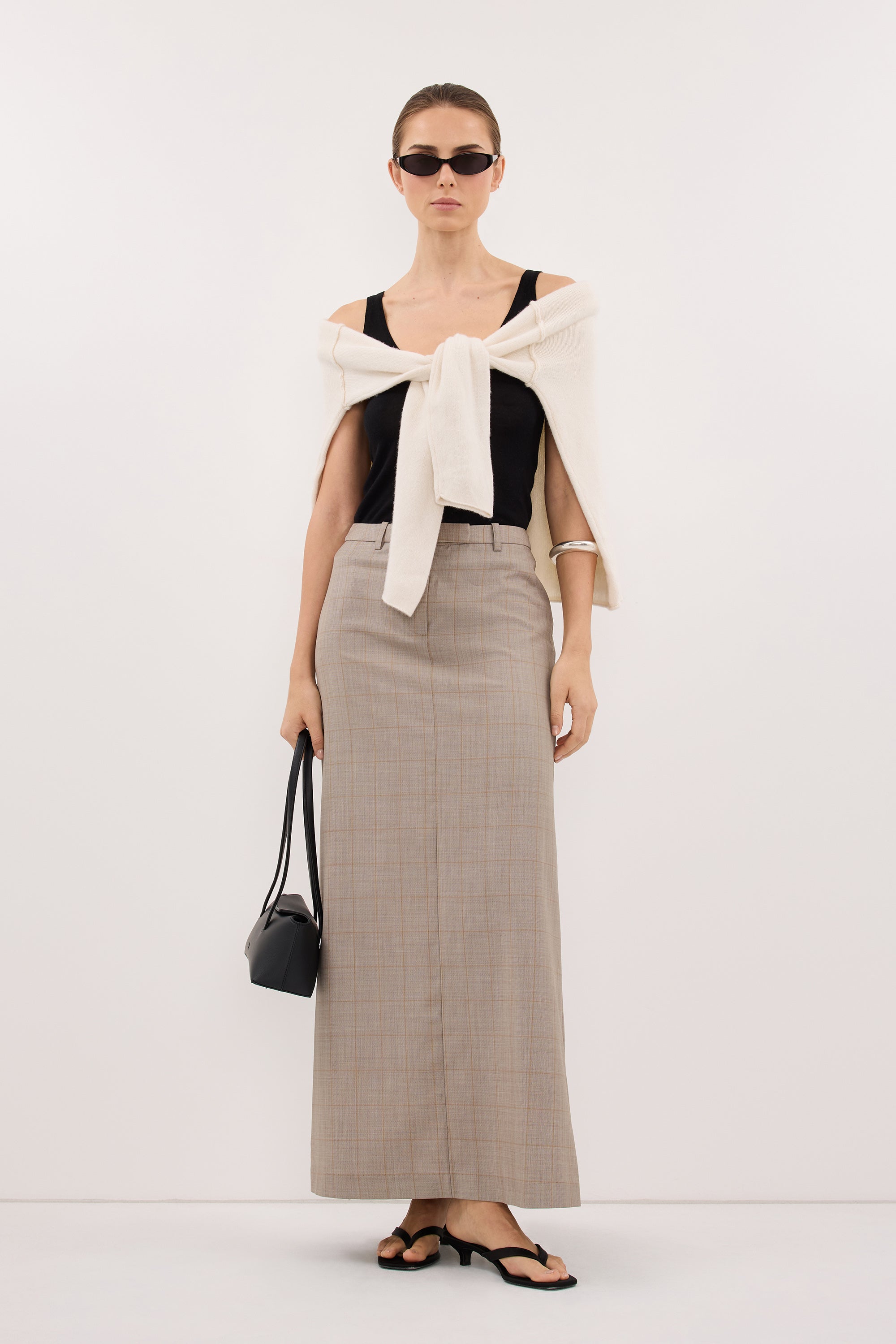 KALILA ASH A-LINE MAXI SKIRT