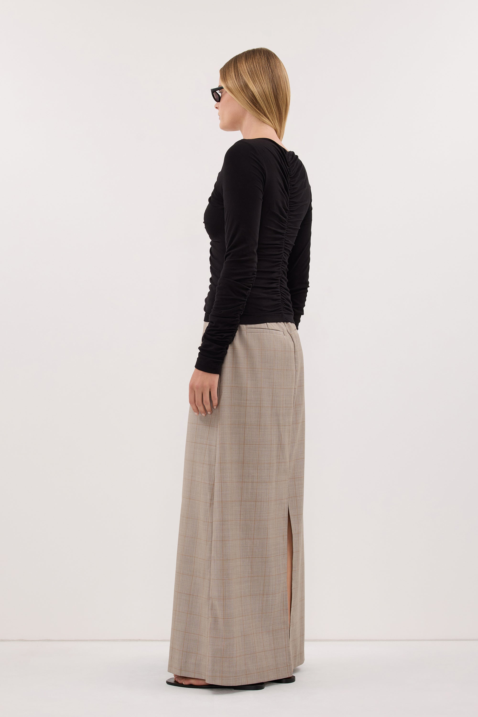 KALILA ASH A-LINE MAXI SKIRT