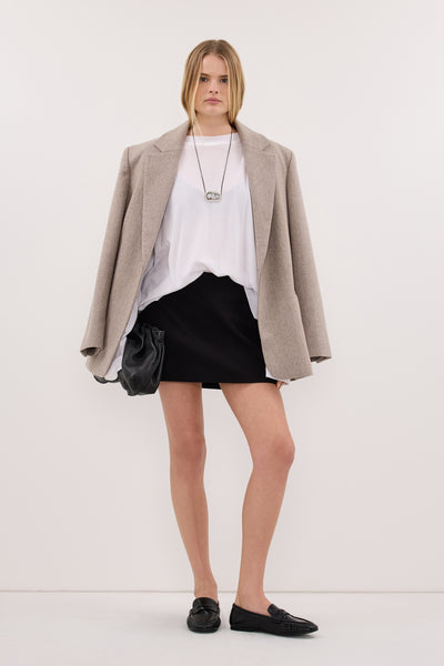 Zoe wearing WHITNEY BLACK MICRO SKORT