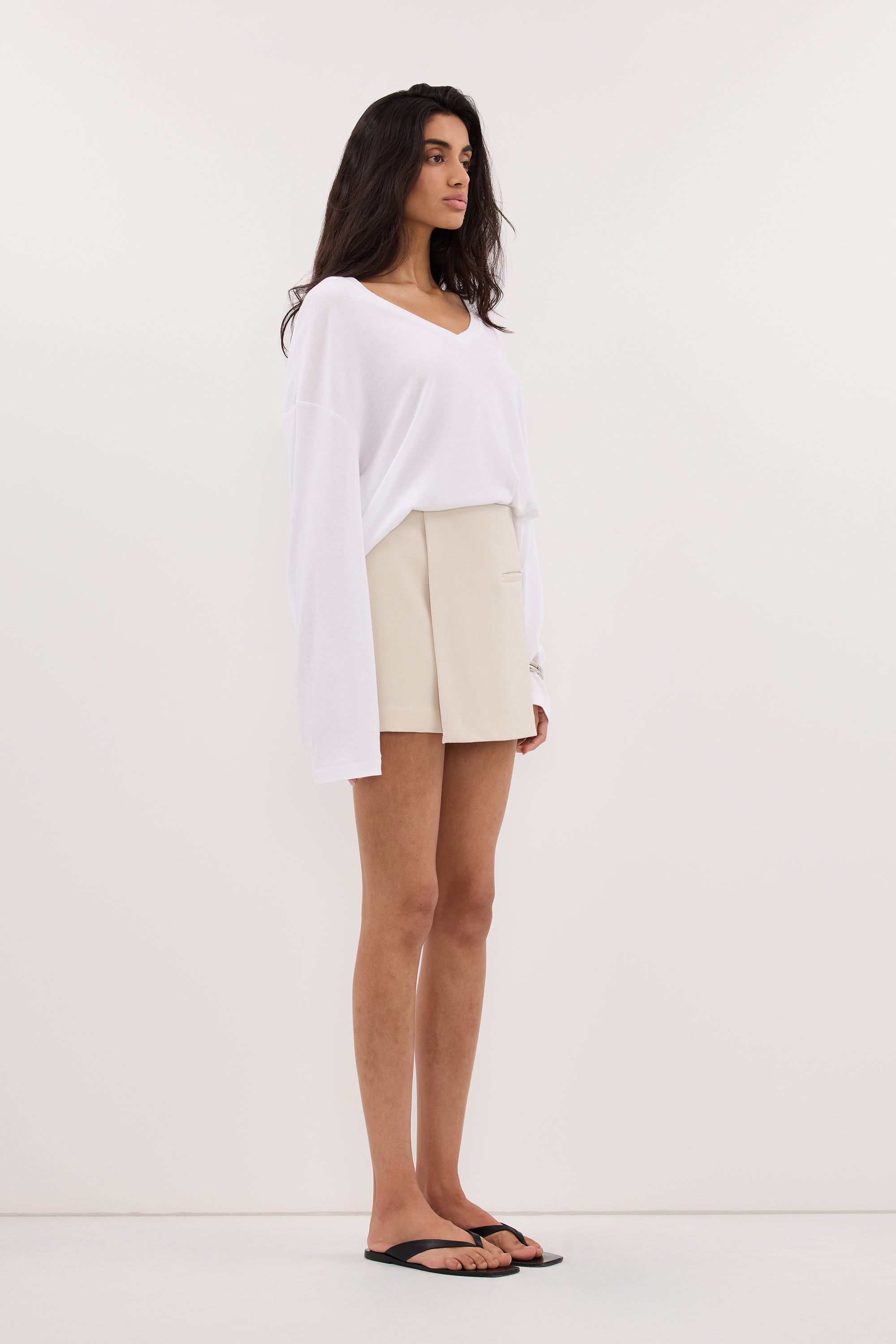 DANICA BONE ASYM WRAP SKORT