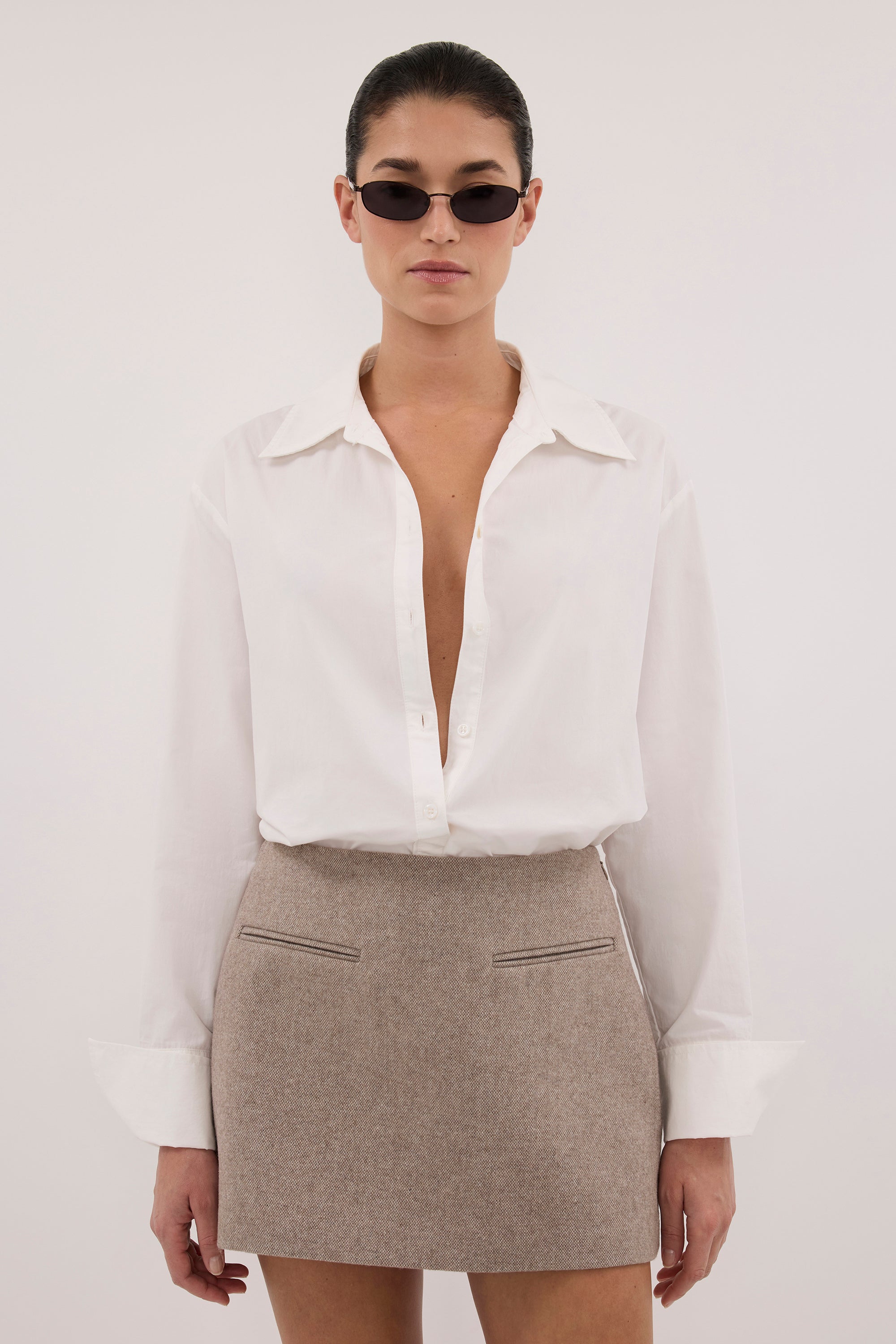 AINSLY OAT TEXTURED MICRO SKORT