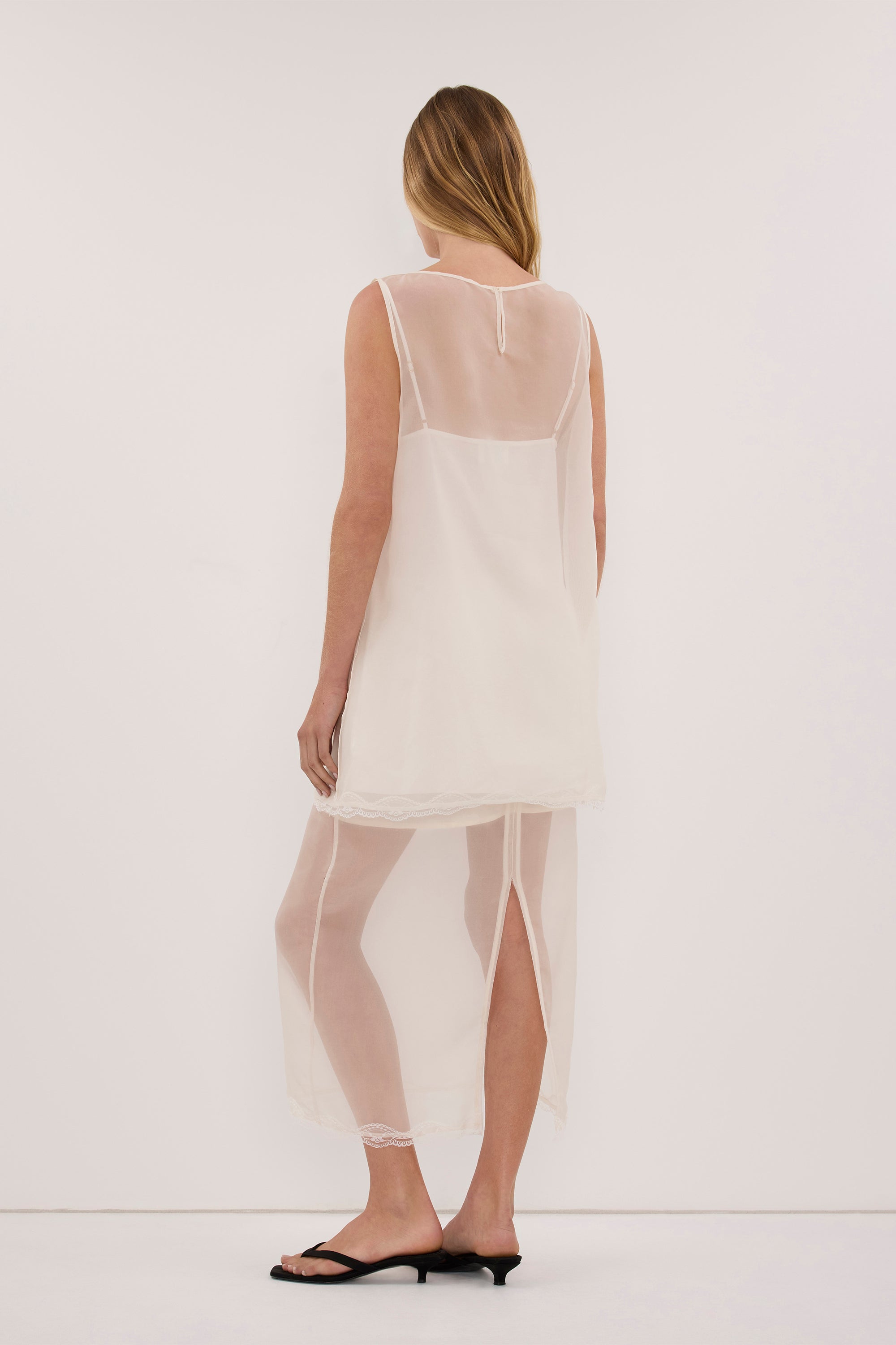 RAPHAEL IVORY SILK ORGANZA SKIRT